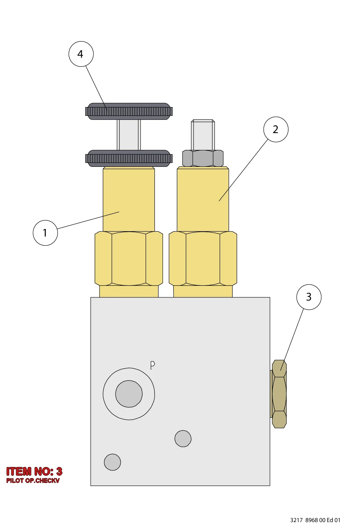 3217 8945 15 PILOT OP.CHECKV - Technical Drawing