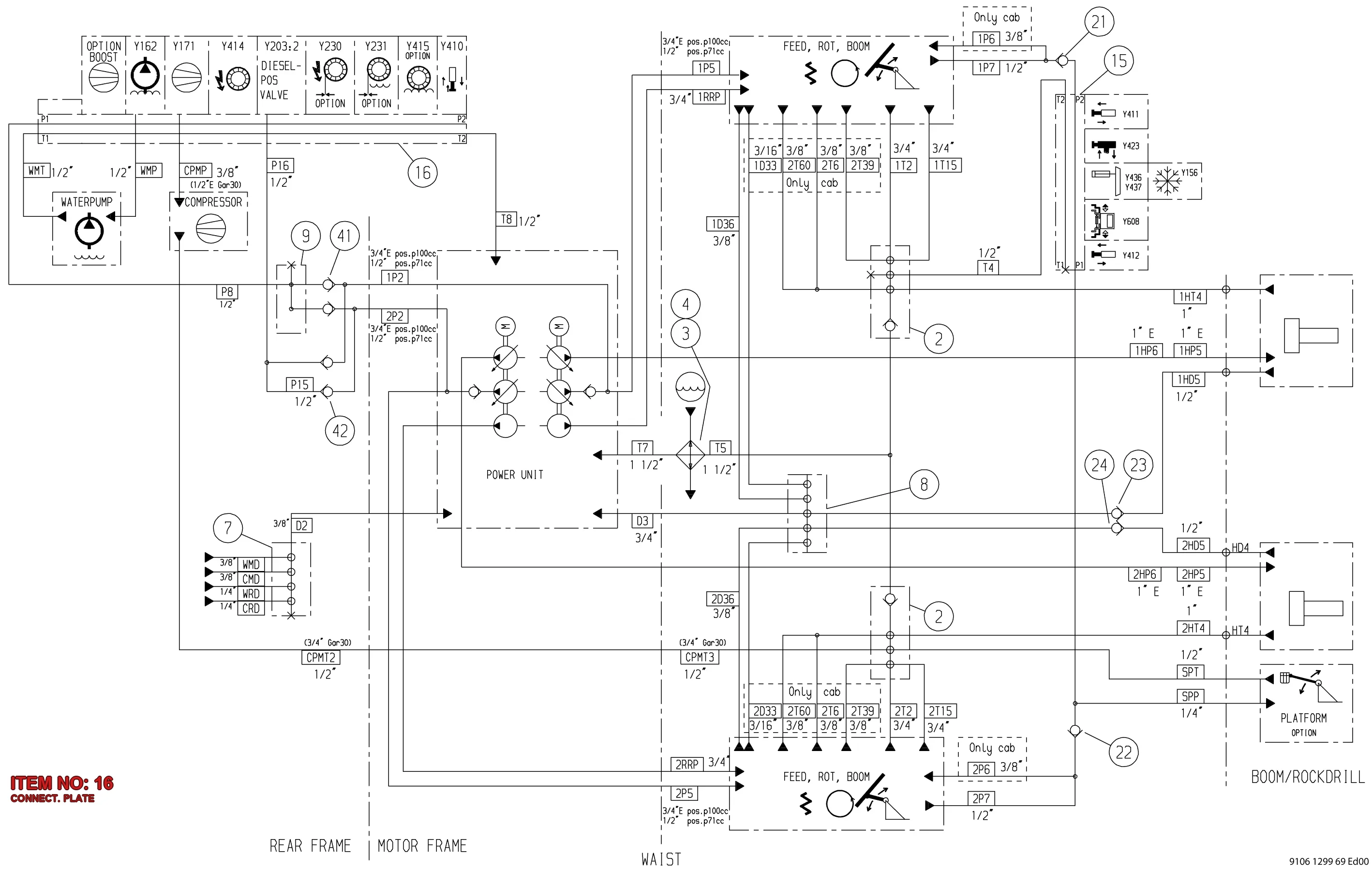 3217 9060 10 CONNECT. PLATE - Technical Drawing