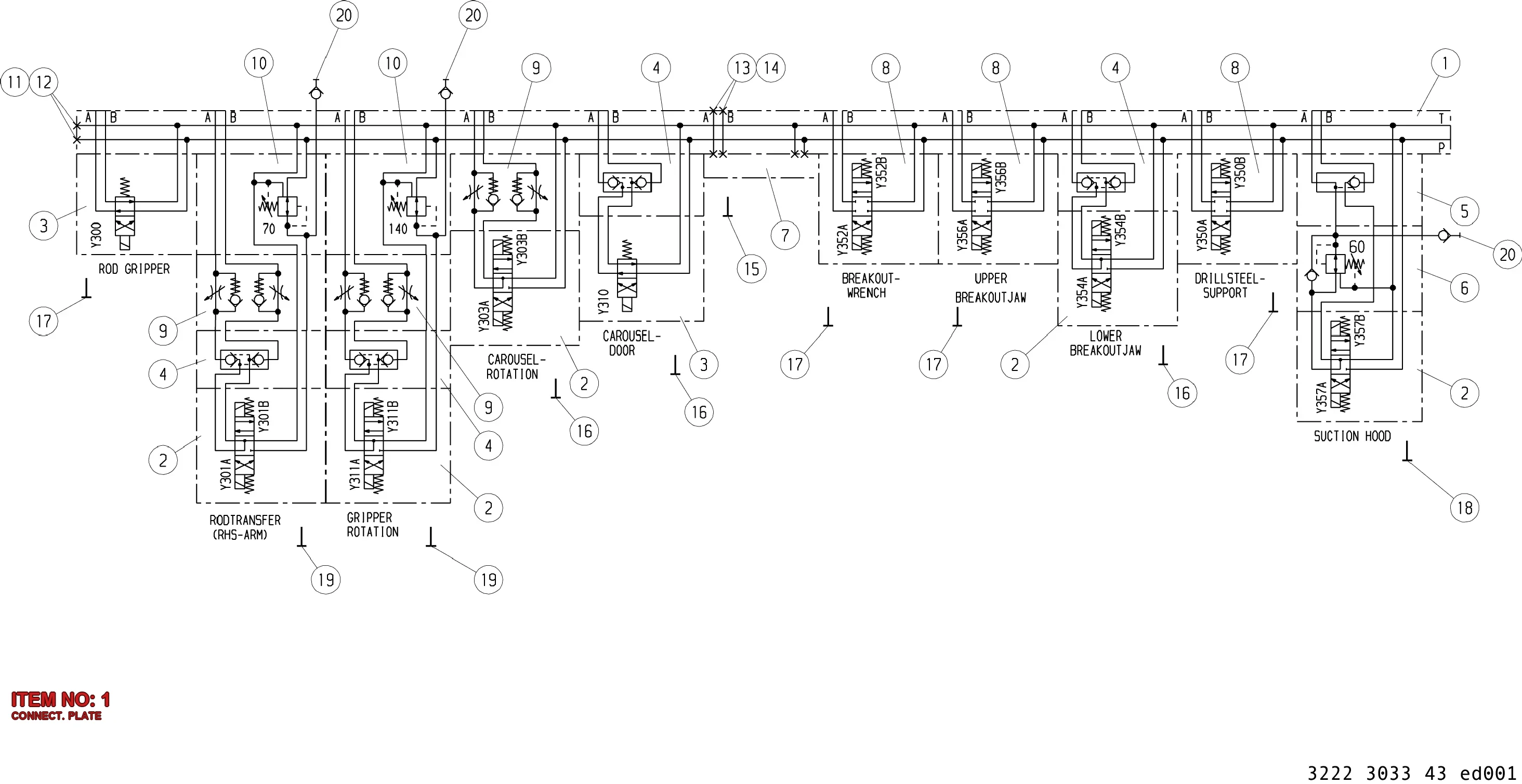 3217 9060 12 CONNECT. PLATE - Technical Drawing