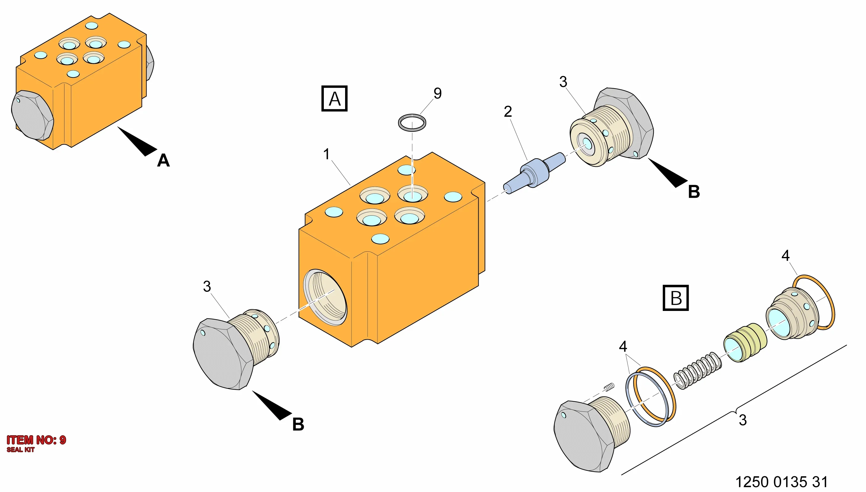 3217 9073 19 SEAL KIT - Technical Drawing