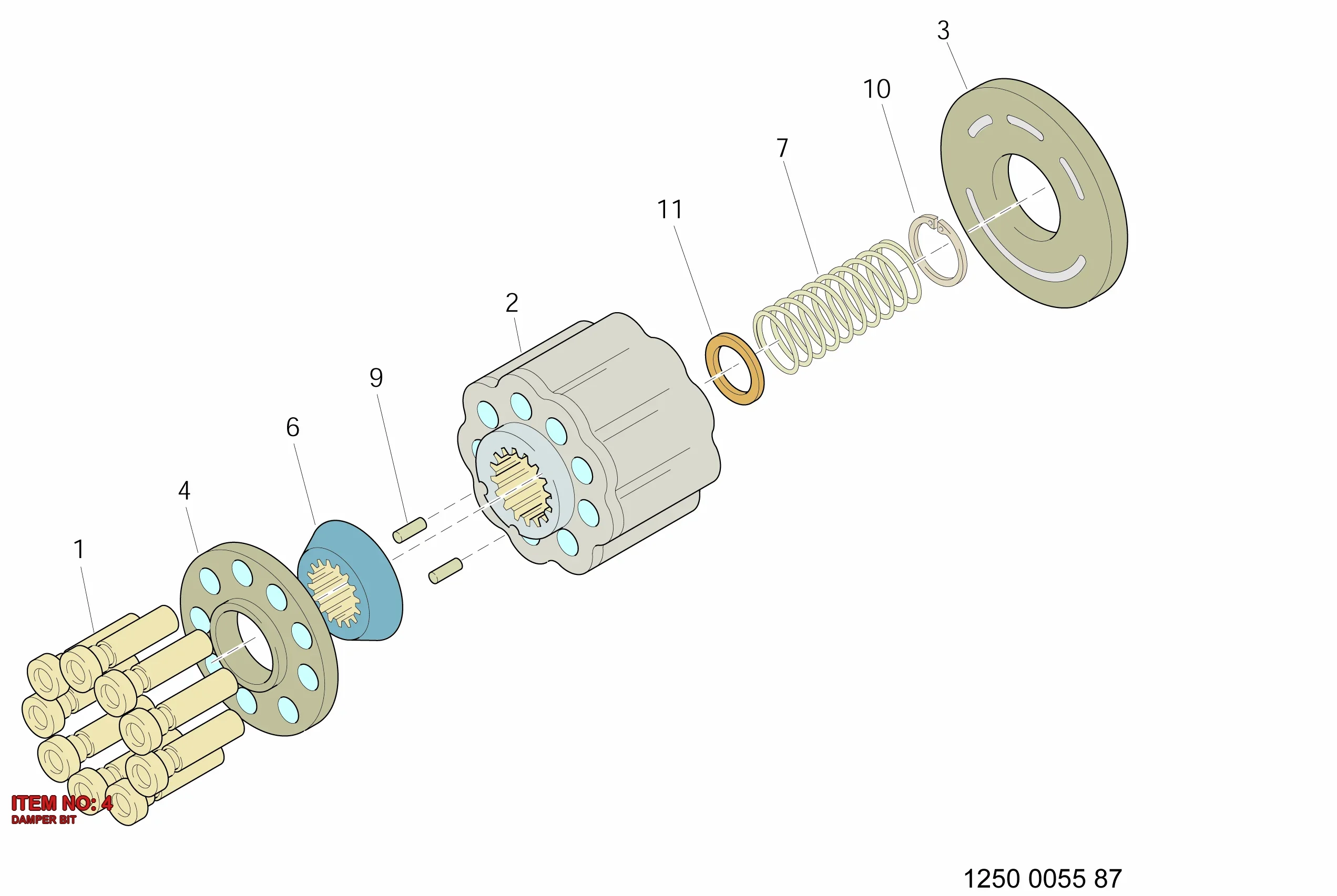 3217 9206 56 DAMPER BIT - Technical Drawing