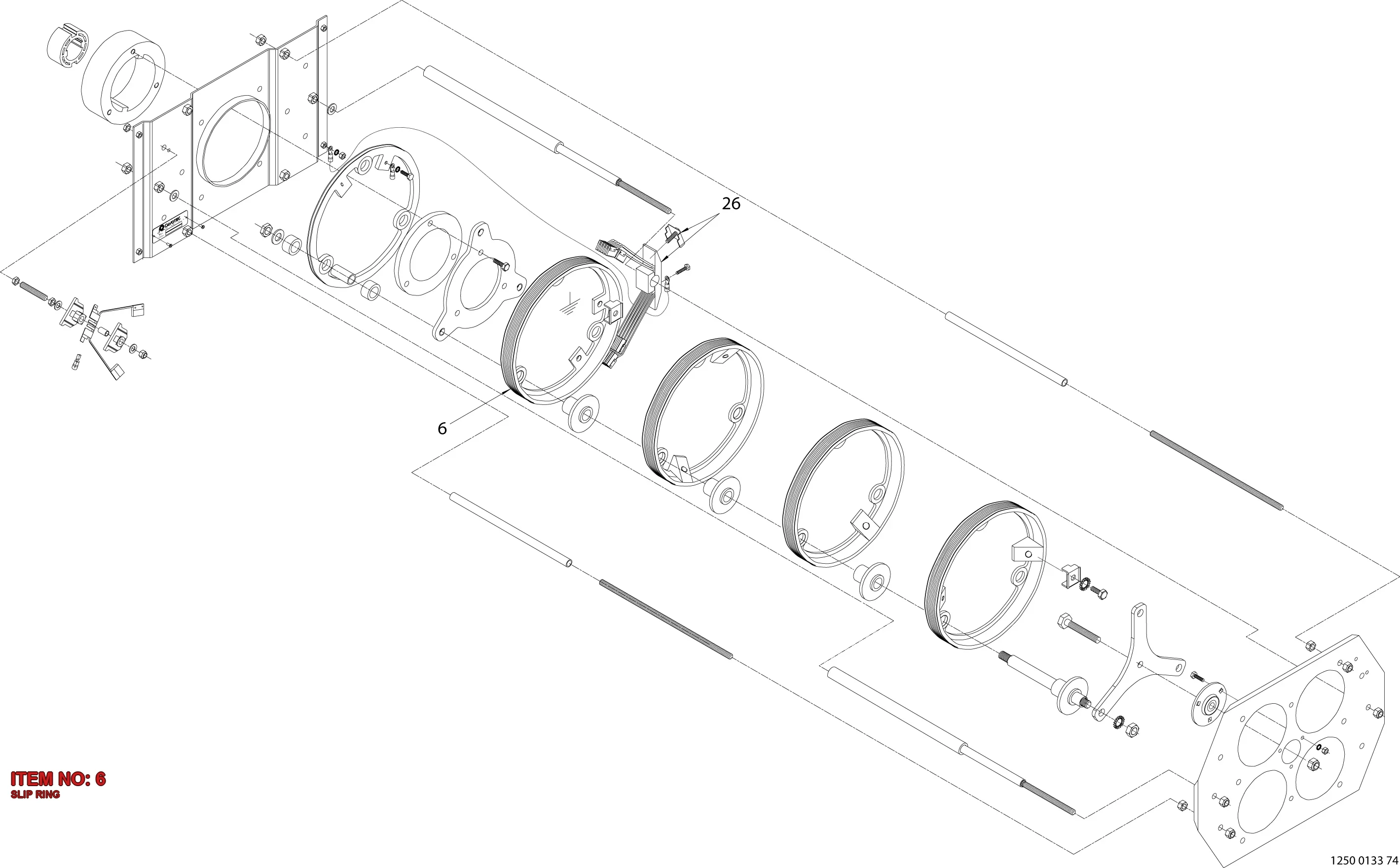 3217 9295 06 SLIP RING - Technical Drawing
