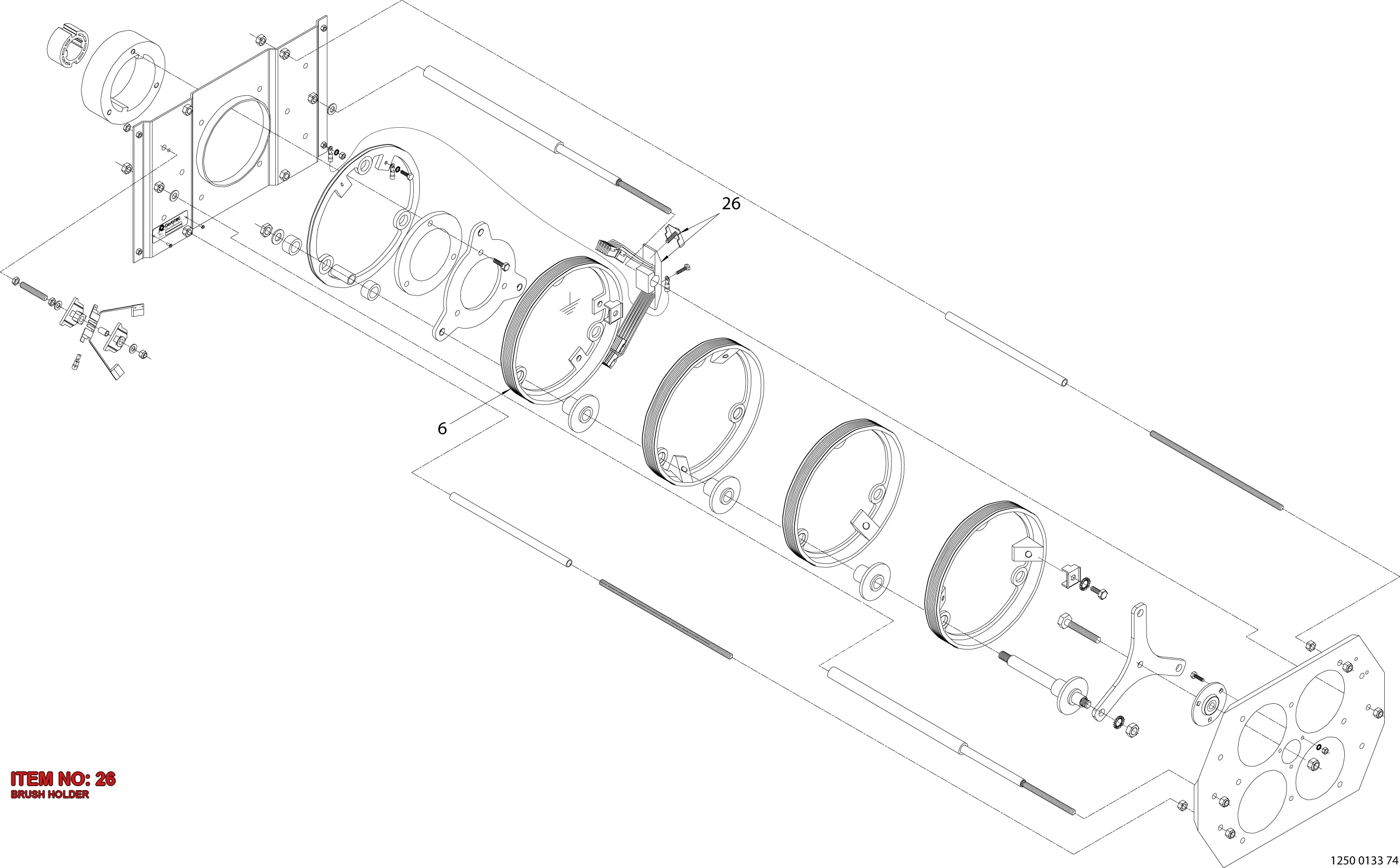 3217 9295 15 BRUSH HOLDER - Technical Drawing