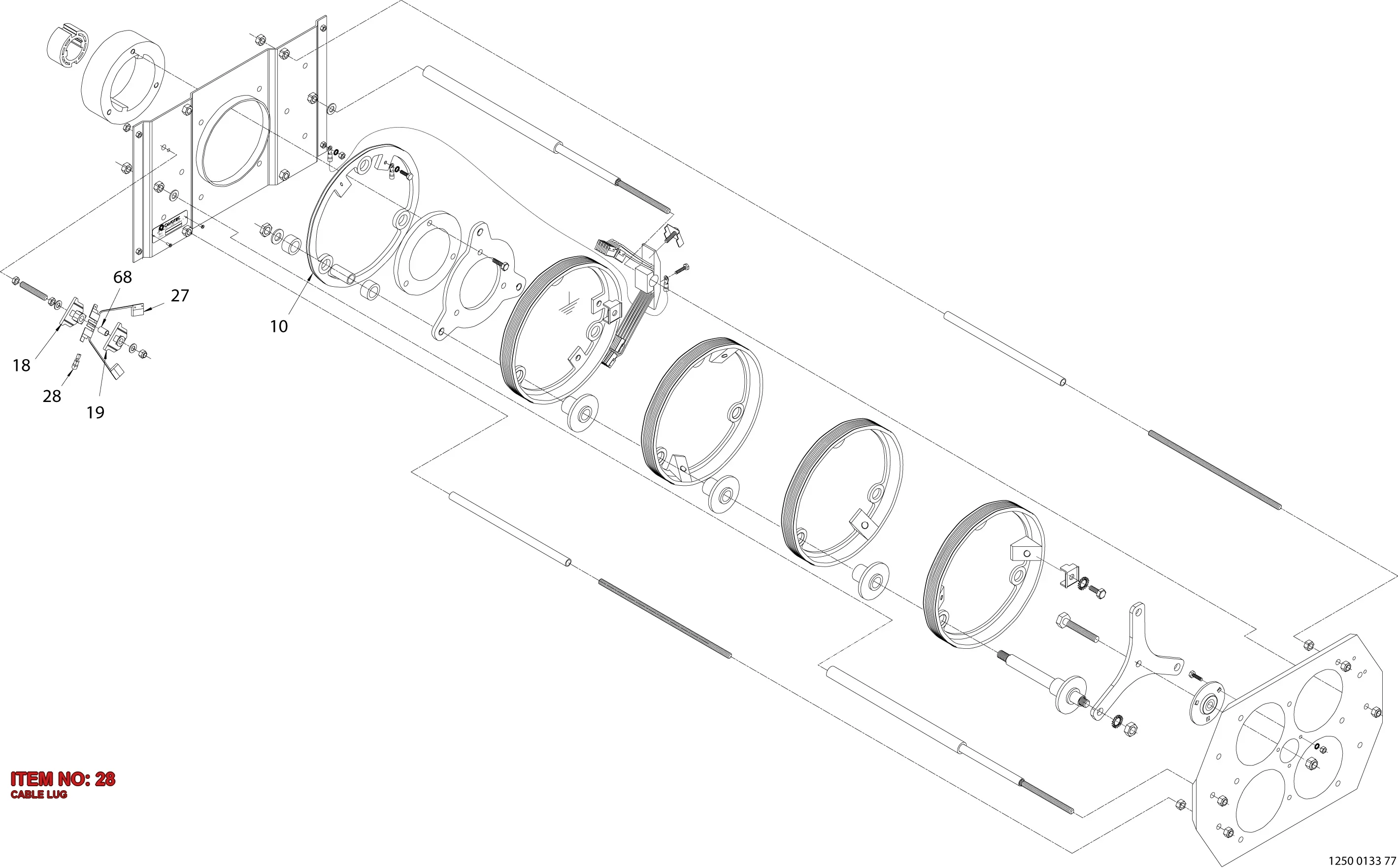 3217 9295 90 CABLE LUG - Technical Drawing