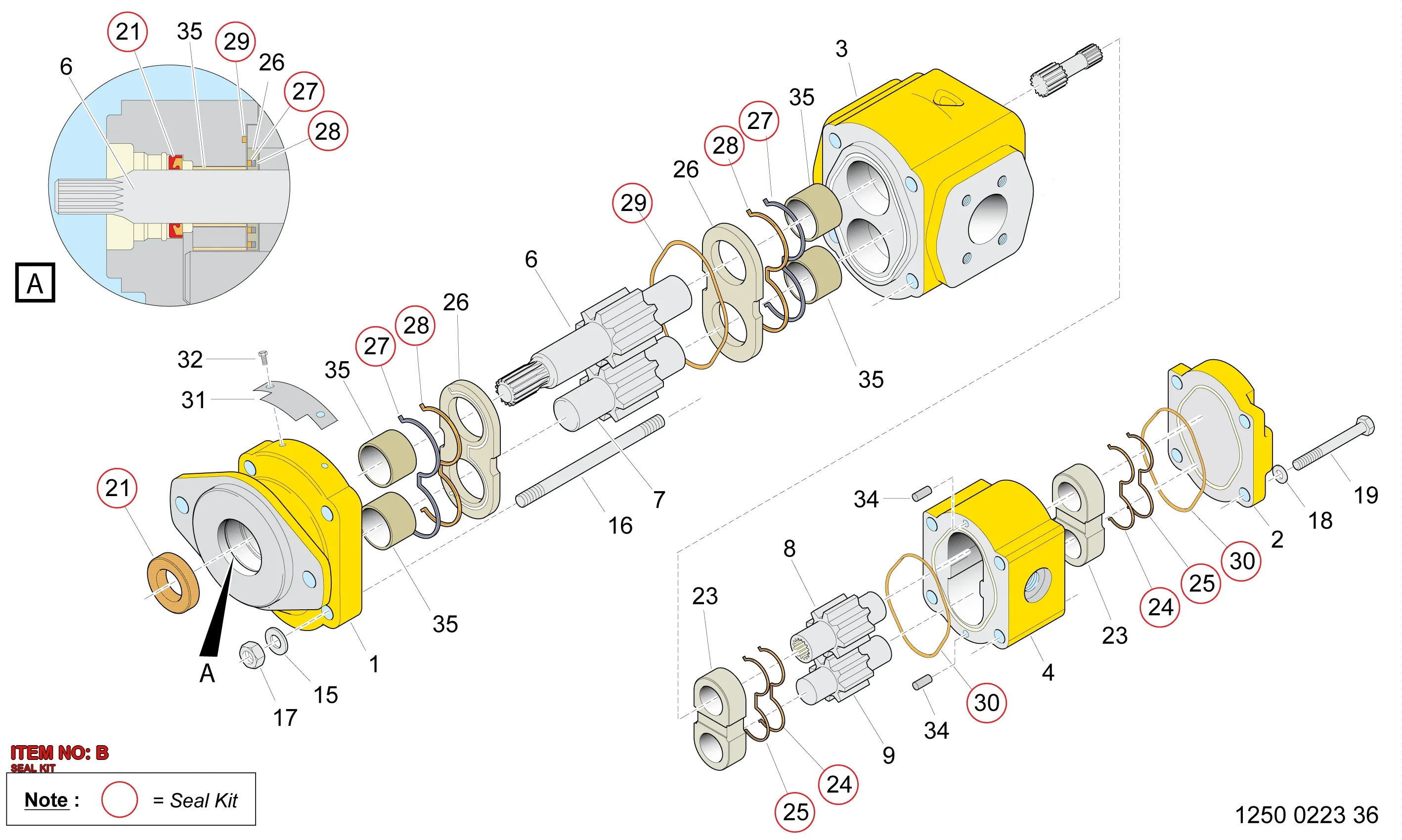 3217 9554 22 SEAL KIT - Technical Drawing