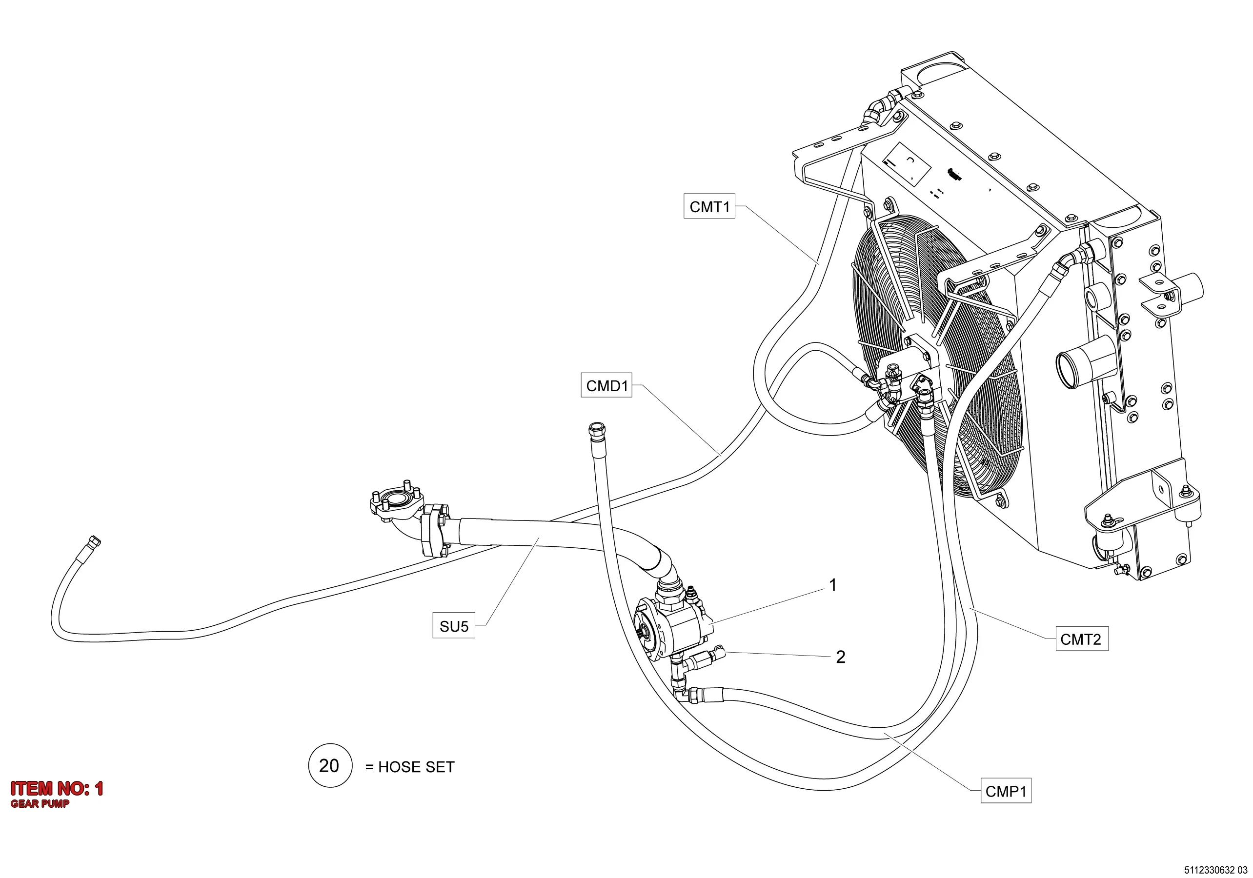3217 9554 27 GEAR PUMP - Technical Drawing