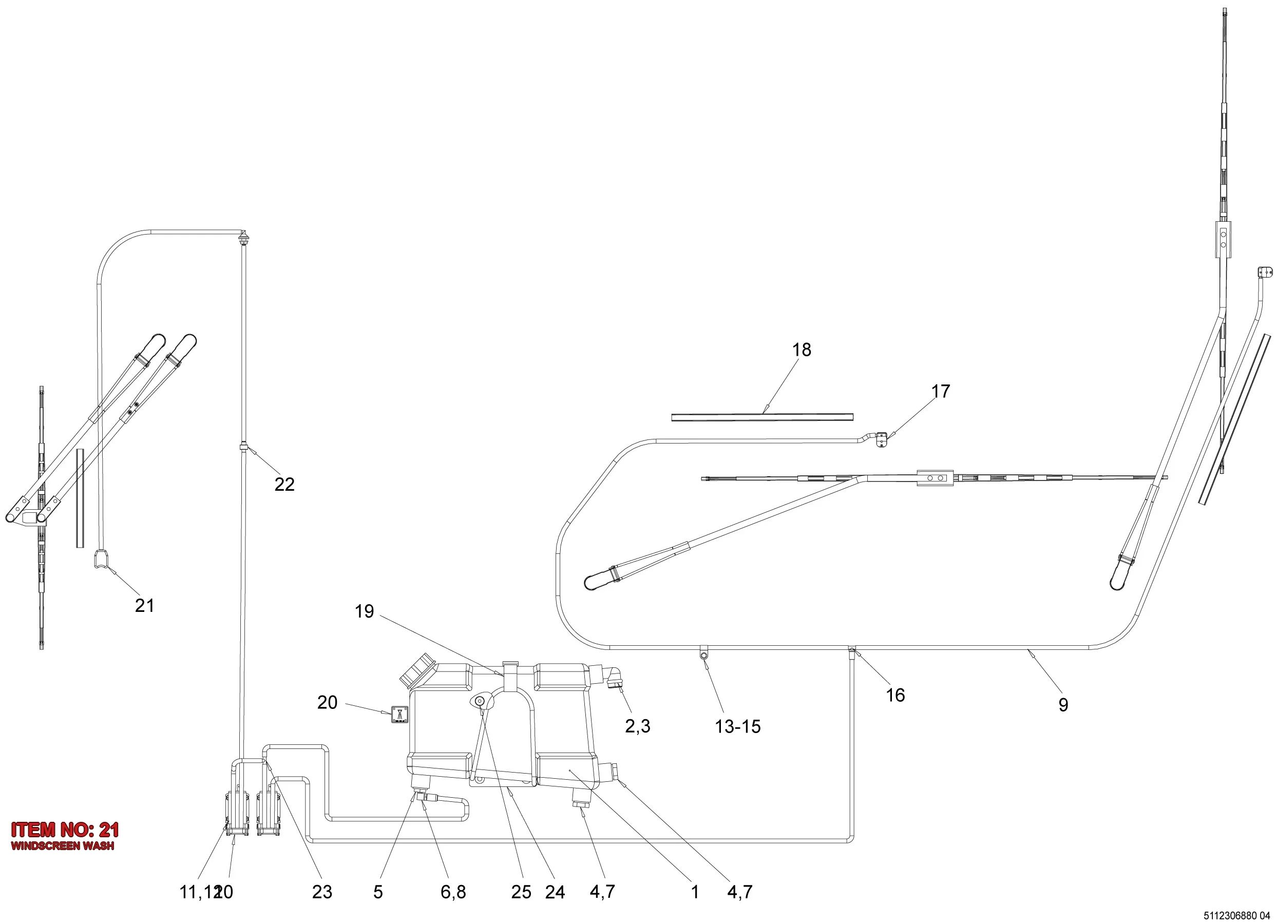 3217 9735 05 WINDSCREEN WASH - Technical Drawing