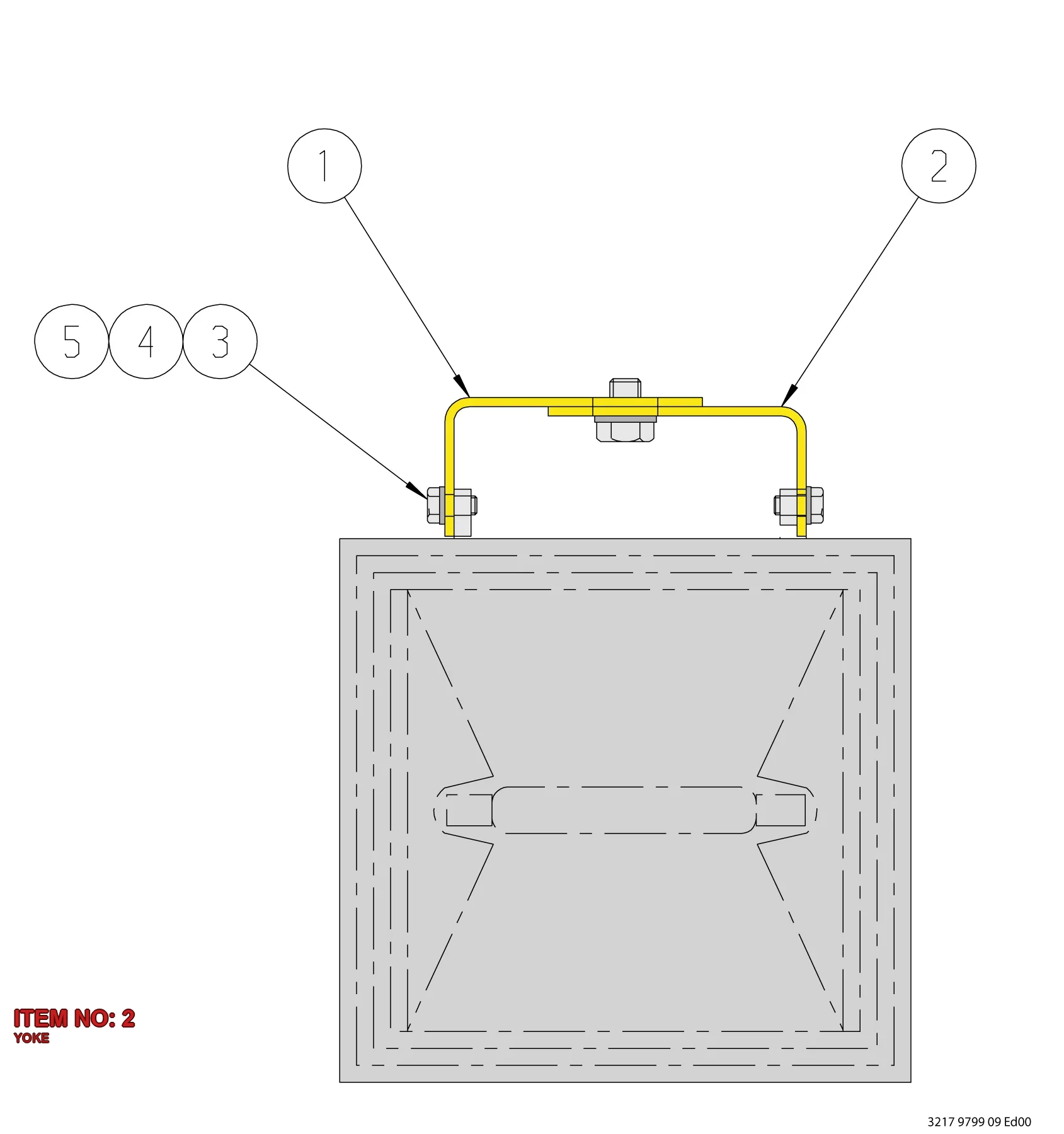 3217 9799 23 YOKE - Technical Drawing