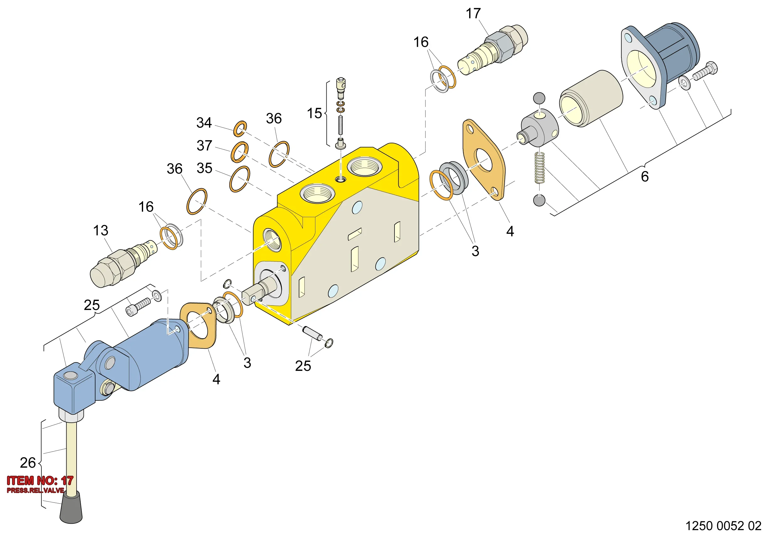 3217 9834 49 PRESS.REL.VALVE - Technical Drawing