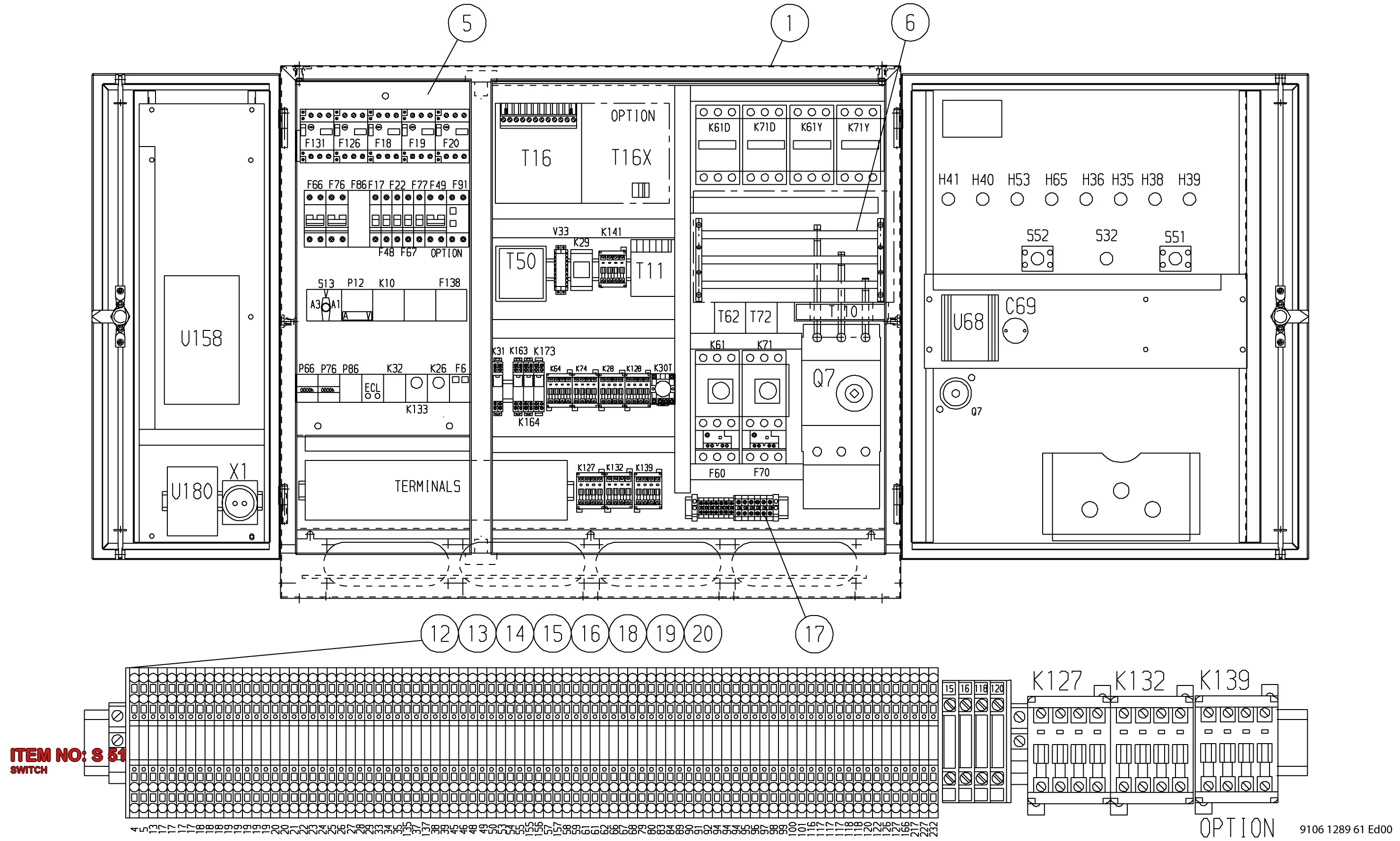 3217 9841 12 SWITCH - Technical Drawing