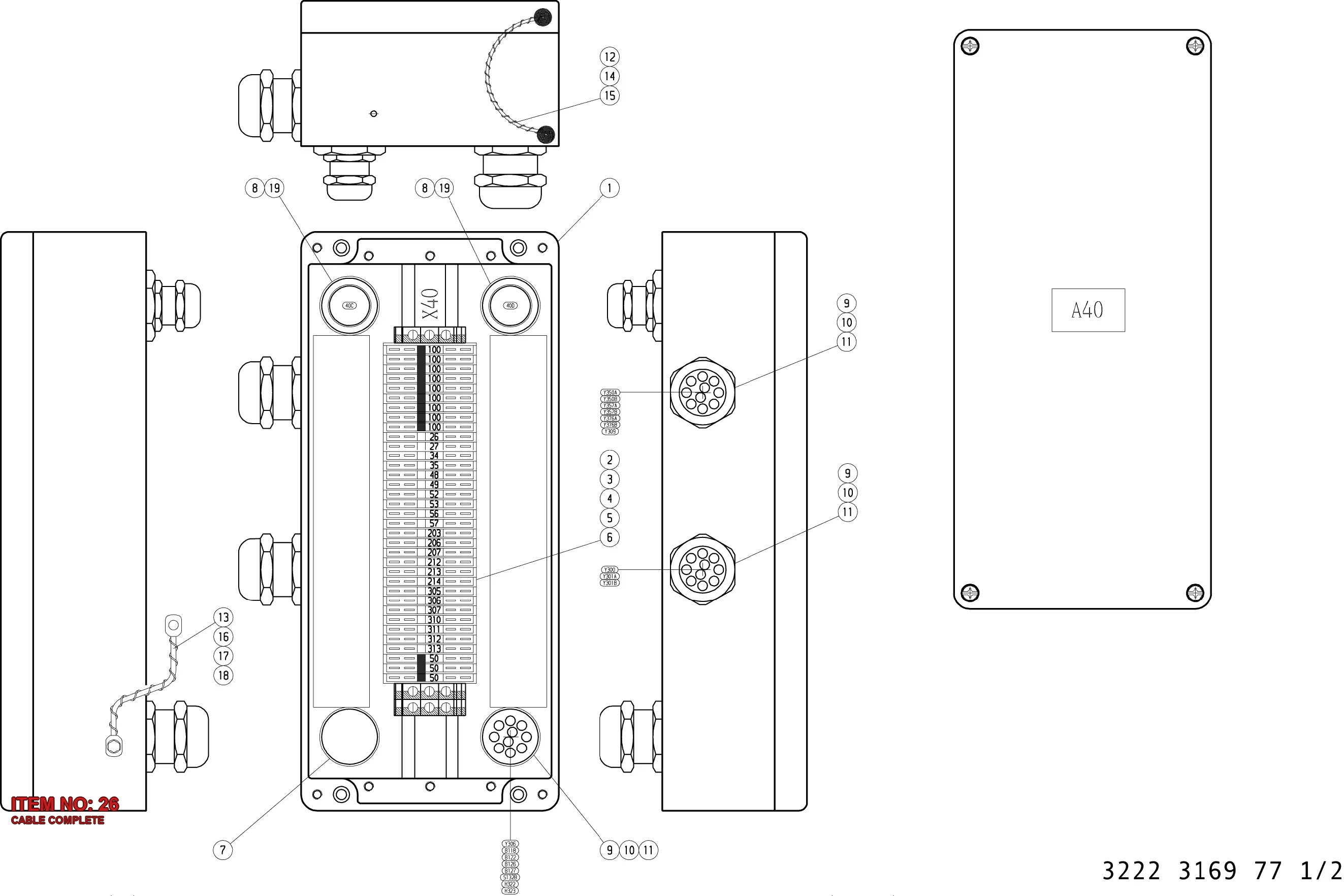 3217 9882 19 CABLE COMPLETE - Technical Drawing