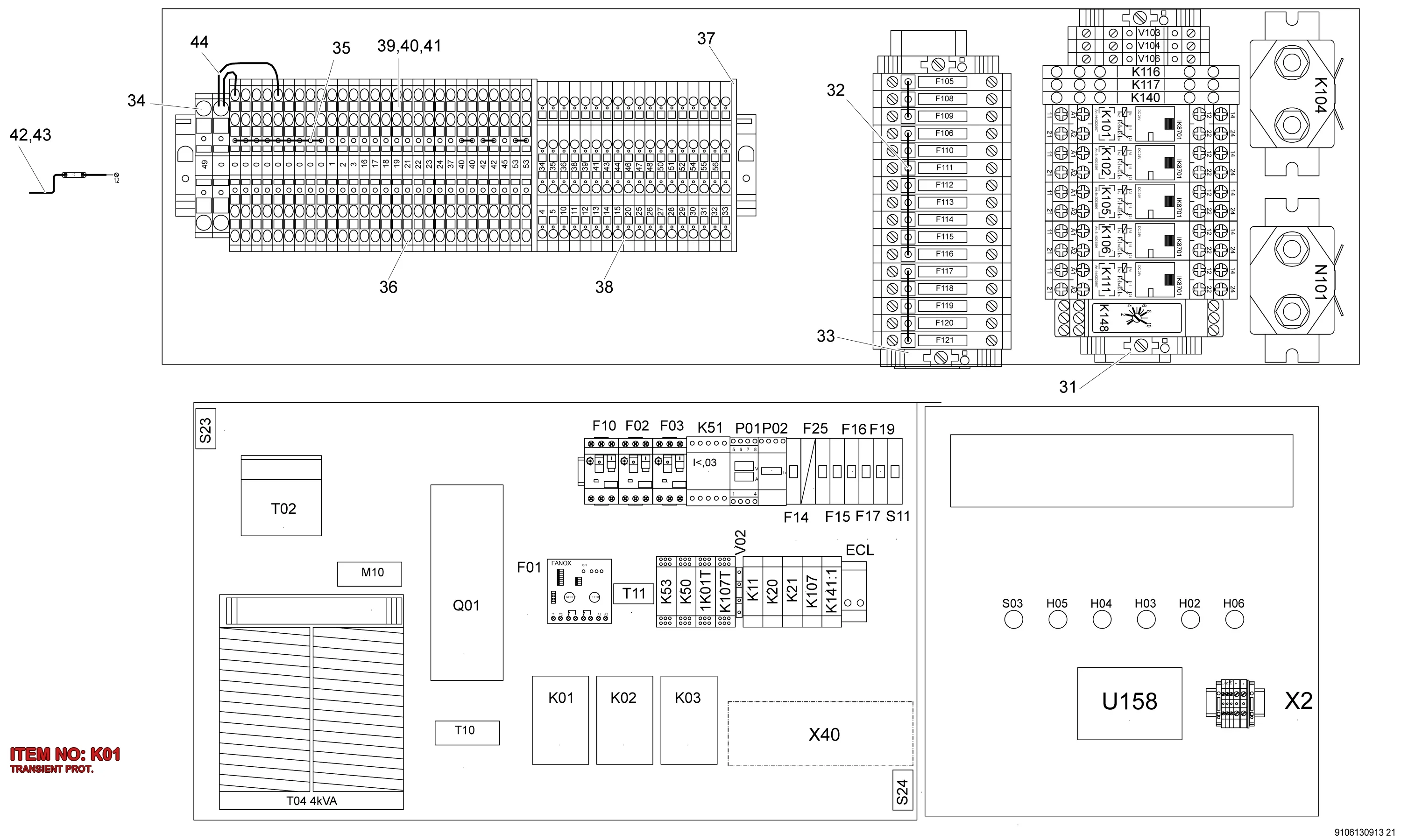 3217 9896 02 TRANSIENT PROT. - Technical Drawing