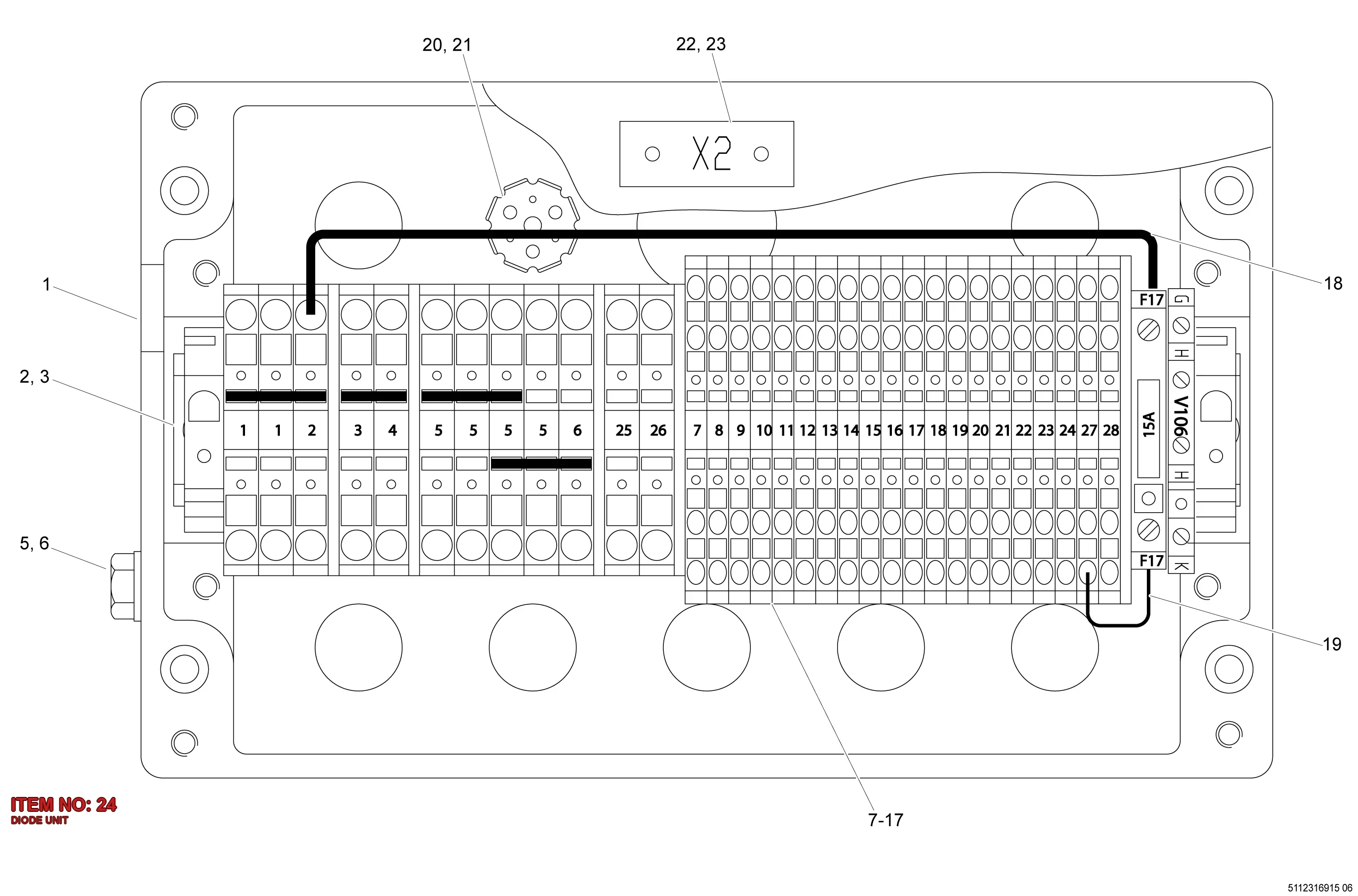 3217 9897 01 DIODE UNIT - Technical Drawing