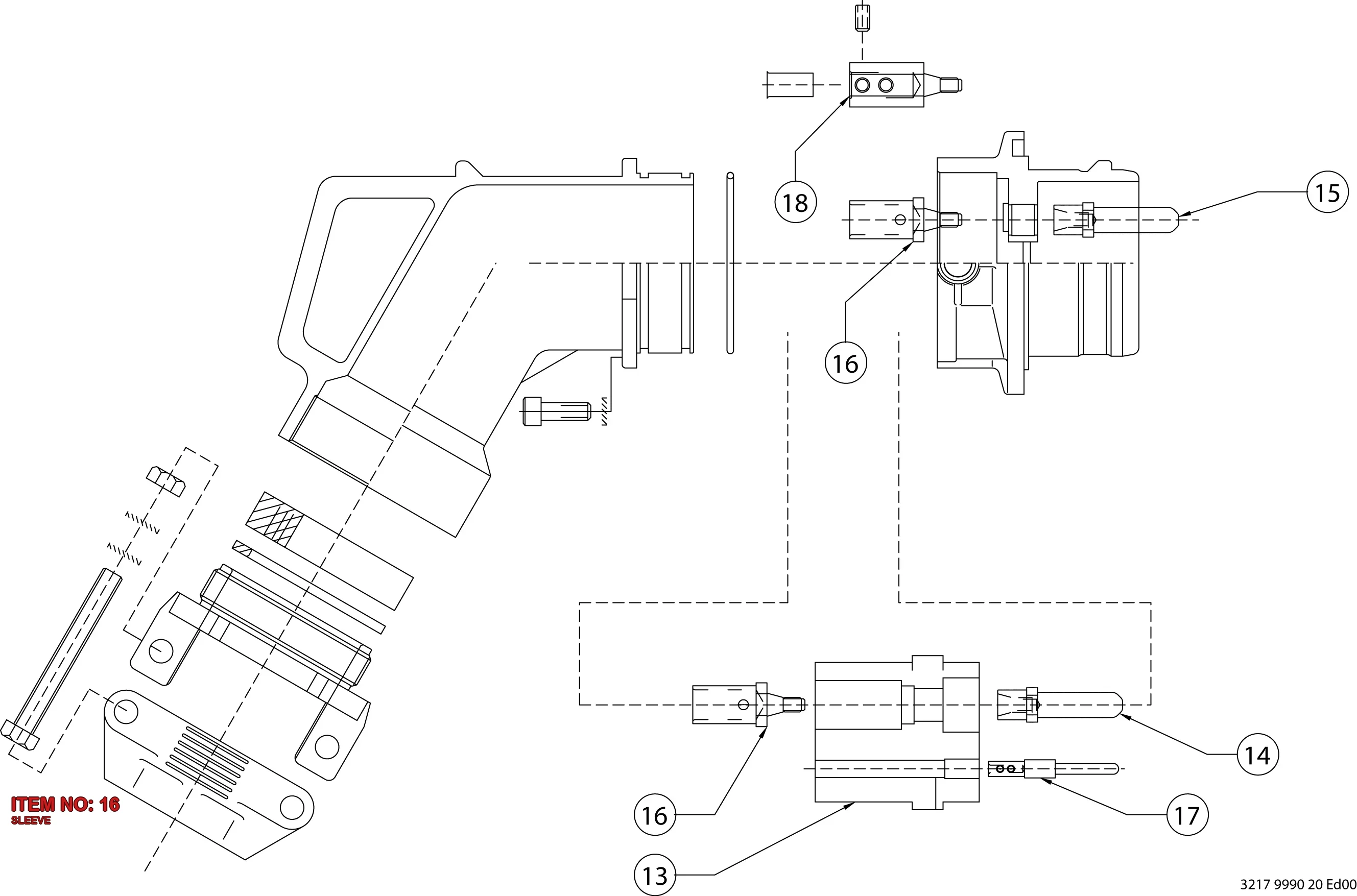 3217 9978 76 SLEEVE - Technical Drawing