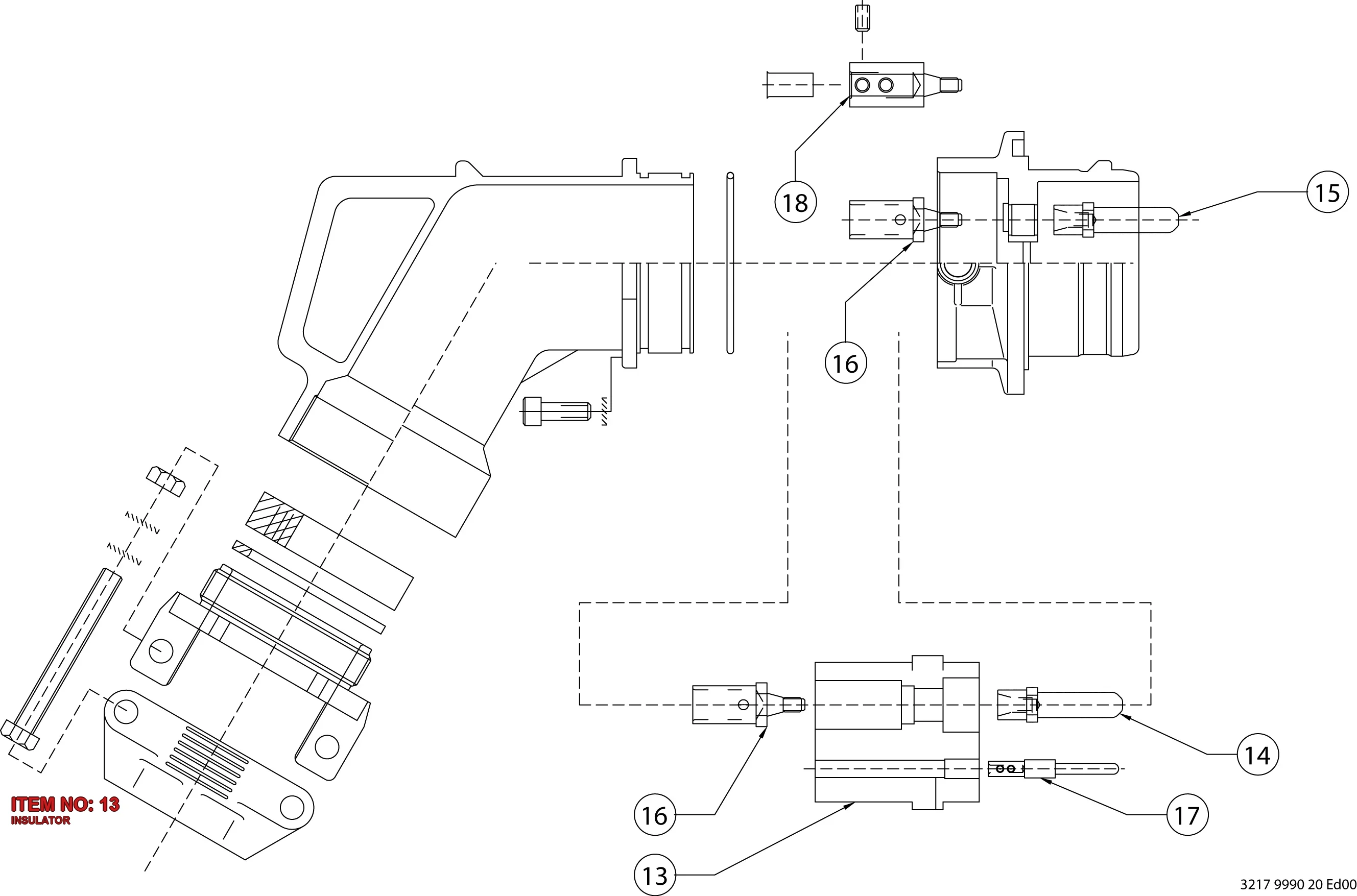 3217 9978 90 INSULATOR - Technical Drawing