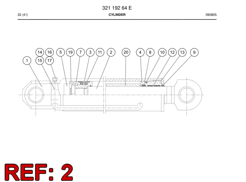 32186508 321 865 08 PISTON ROD D50 - Sandvik Technical Drawing
