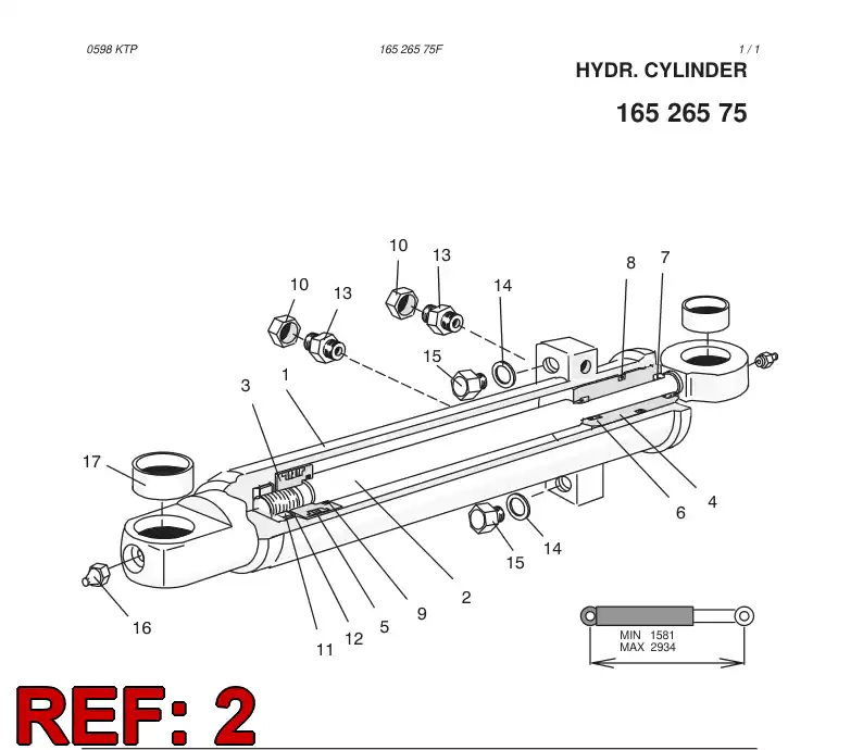 32188528 321 885 28 PISTON ROD - Sandvik Technical Drawing