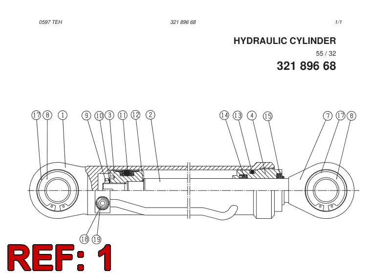 32189798 321 897 98 Tube, Cylinder - Sandvik Technical Drawing