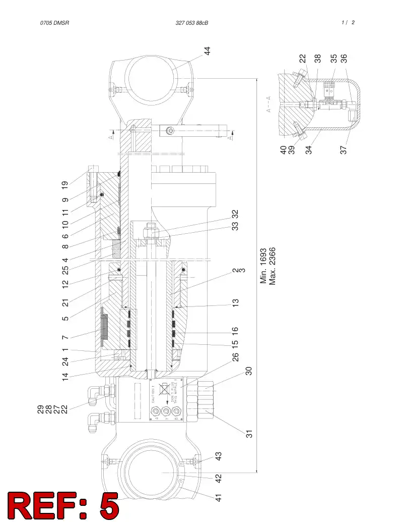 32191338 321 913 38 PISTON - Sandvik Technical Drawing