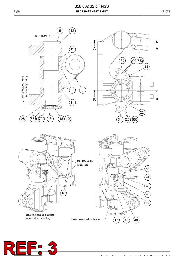 32193108a 321 931 08a CROSS PIECE MACHINING TB150 - Sandvik Technical Drawing