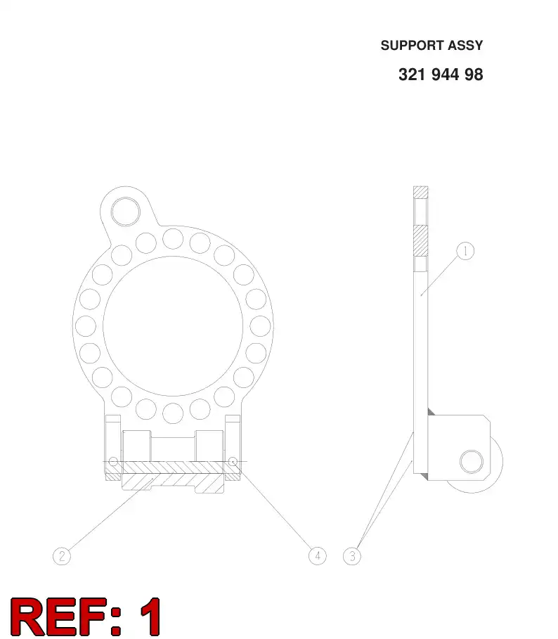 32194518 321 945 18 PLATE - Sandvik Technical Drawing