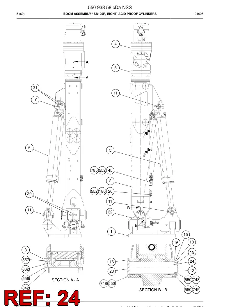 32198968 321 989 68 SHAFT - Sandvik Technical Drawing