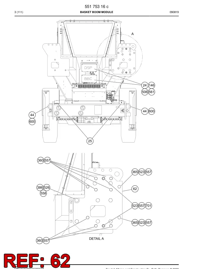 32208518 322 085 18 SUPPORT - Sandvik Technical Drawing