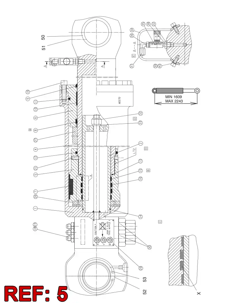 32217948 322 179 48 PISTON - Sandvik Technical Drawing