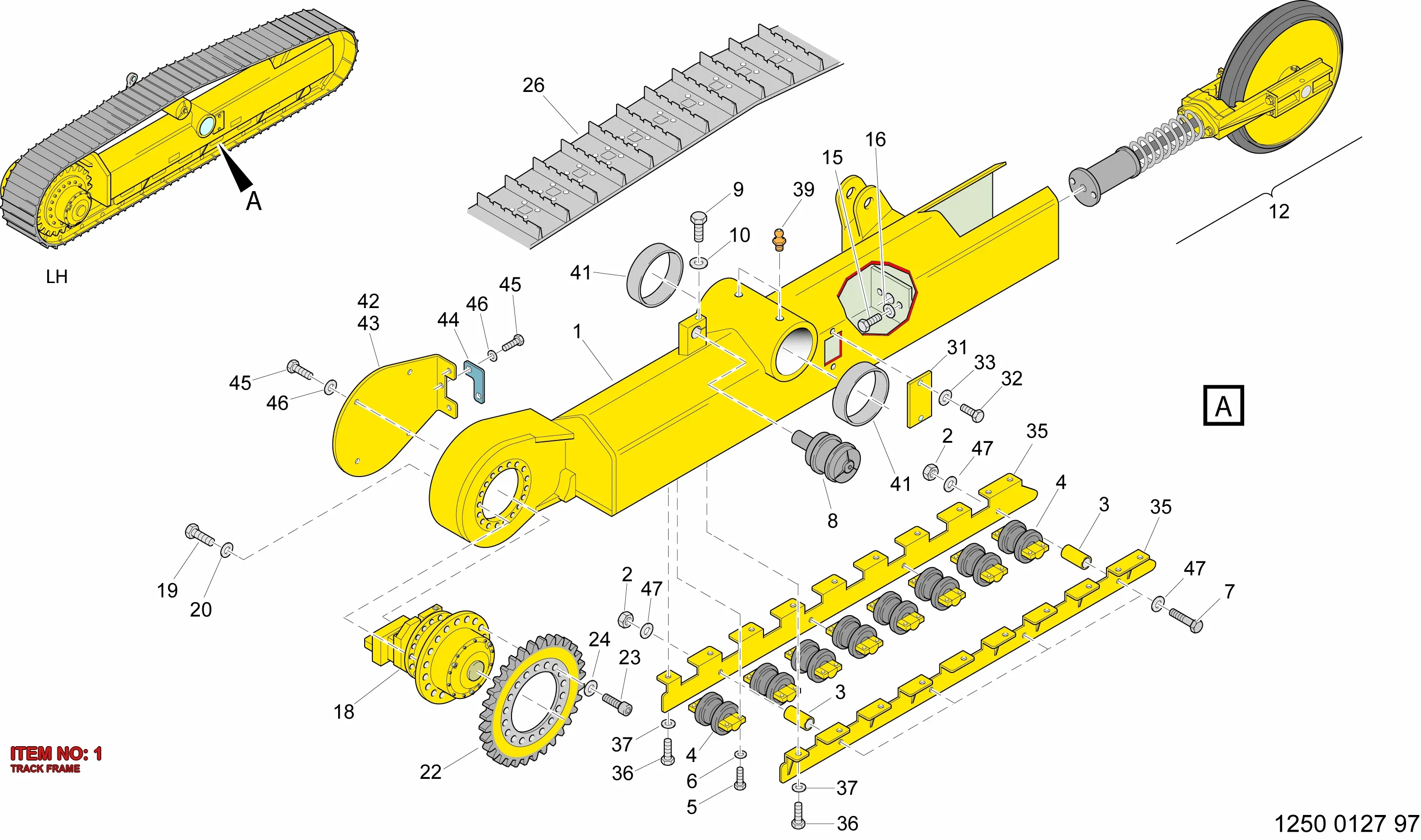 3222 0114 04 TRACK FRAME - Technical Drawing