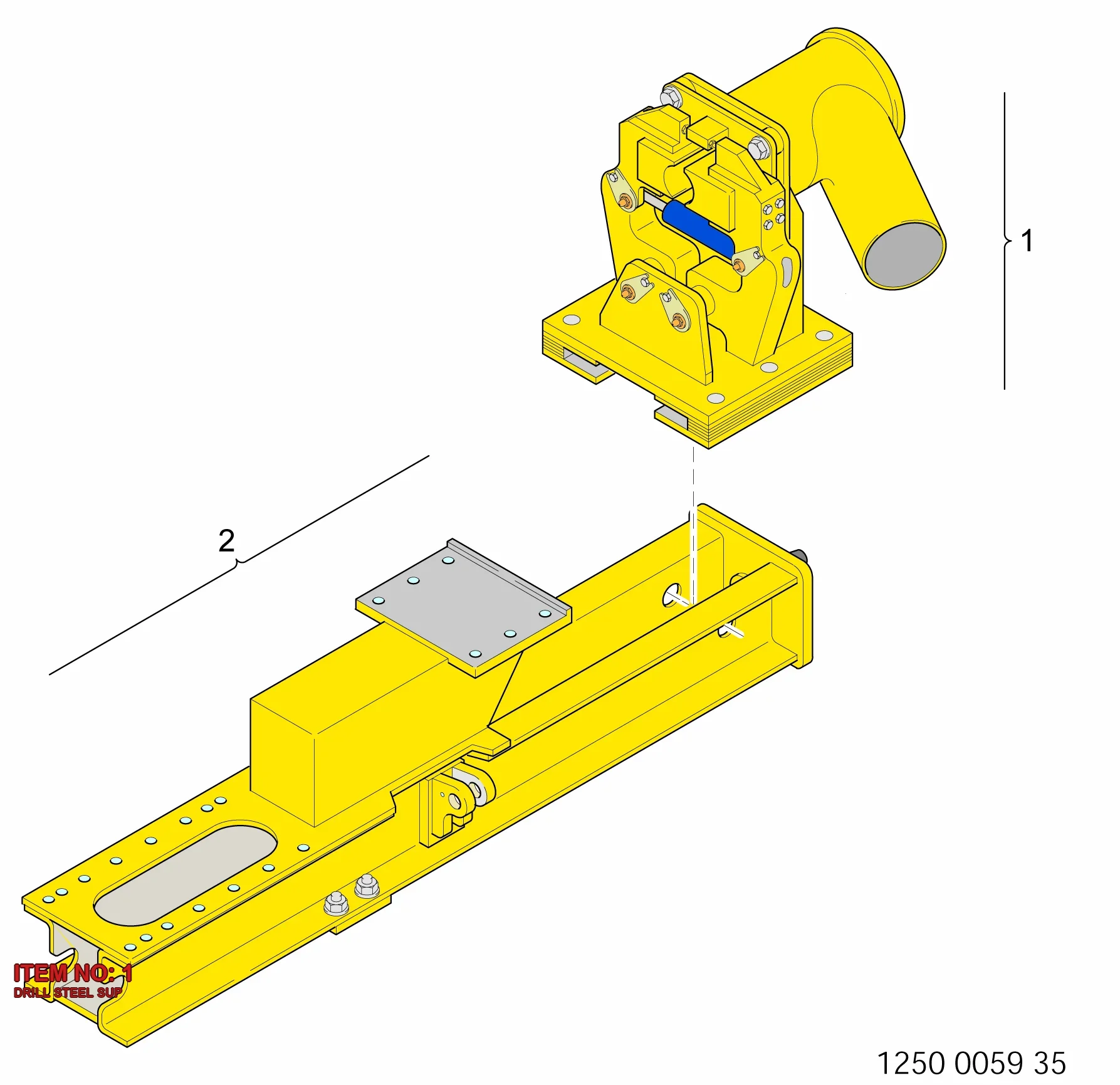 3222 0450 82 DRILL STEEL SUP - Technical Drawing