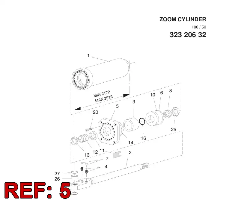 32220508 322 205 08 Cover, Front - Sandvik Technical Drawing