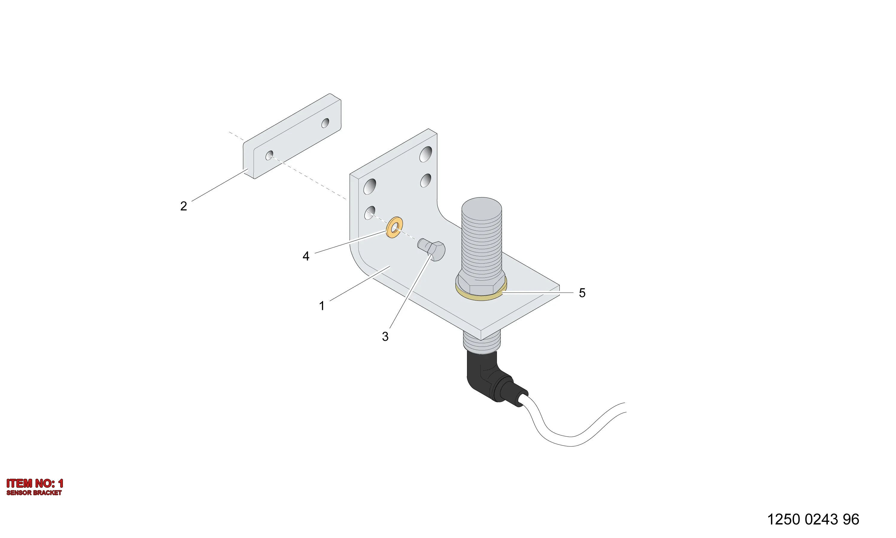 3222 0852 00 SENSOR BRACKET - Technical Drawing