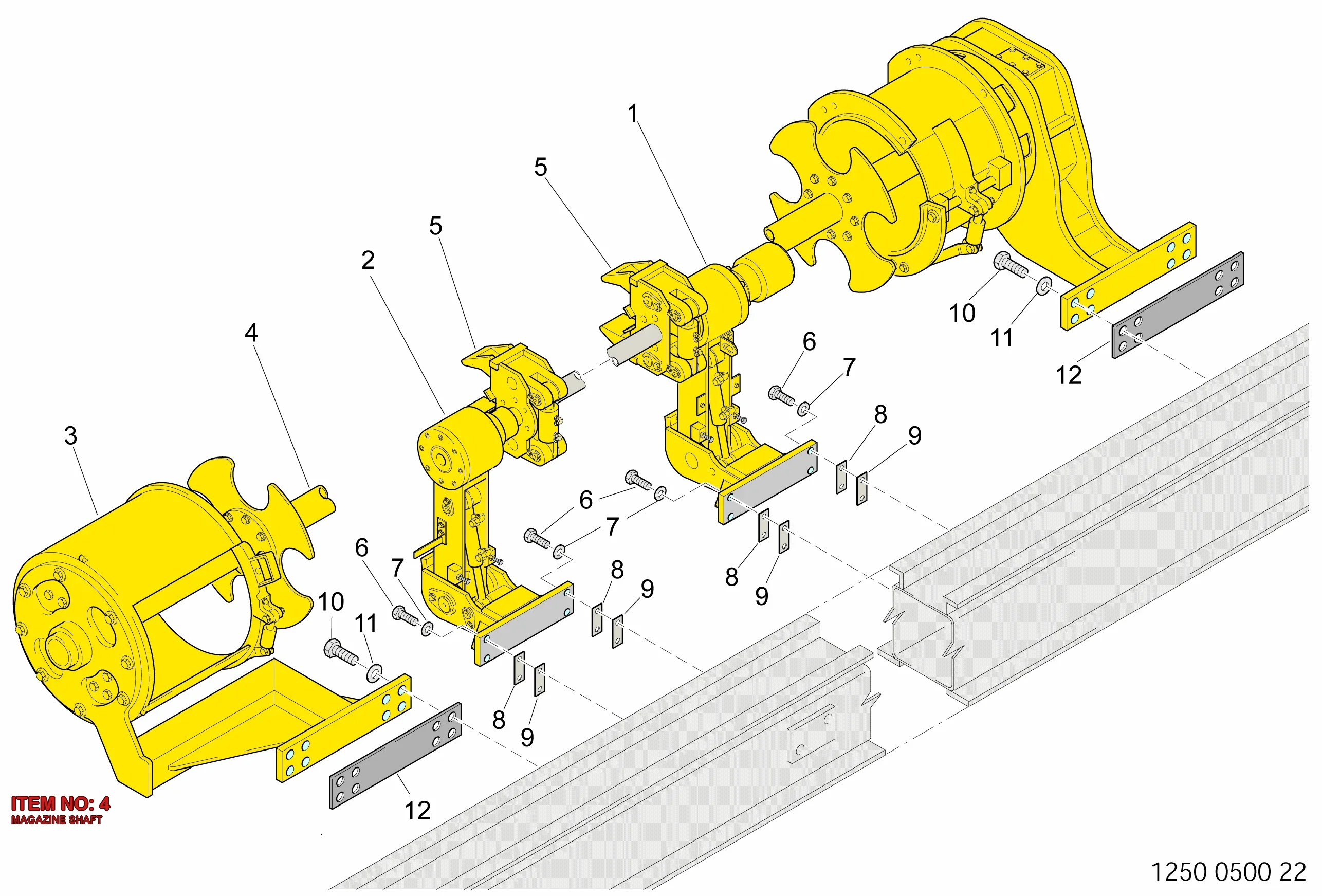 3222 0881 81 MAGAZINE SHAFT - Technical Drawing
