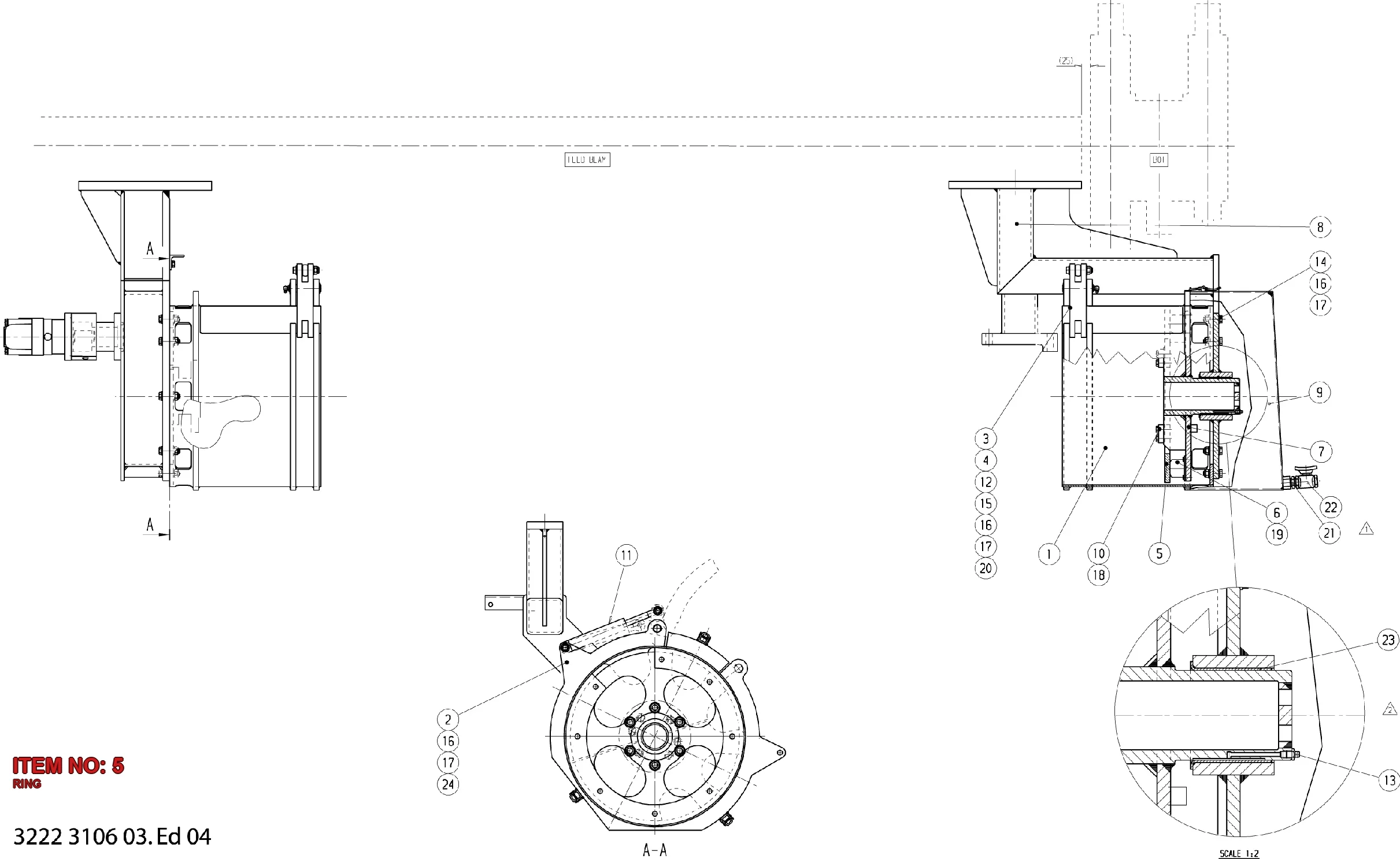3222 0887 00 RING - Technical Drawing