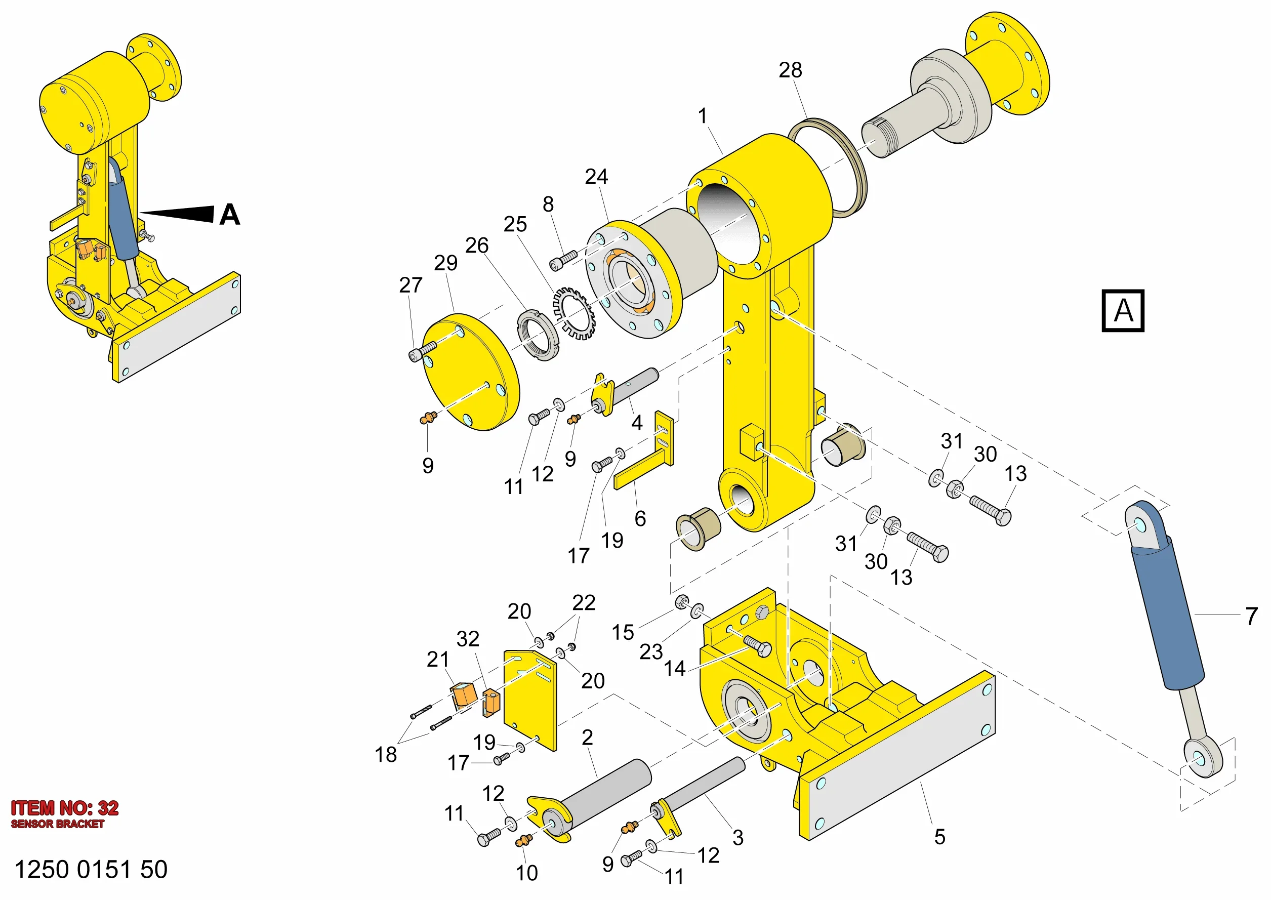 3222 1488 06 SENSOR BRACKET - Technical Drawing