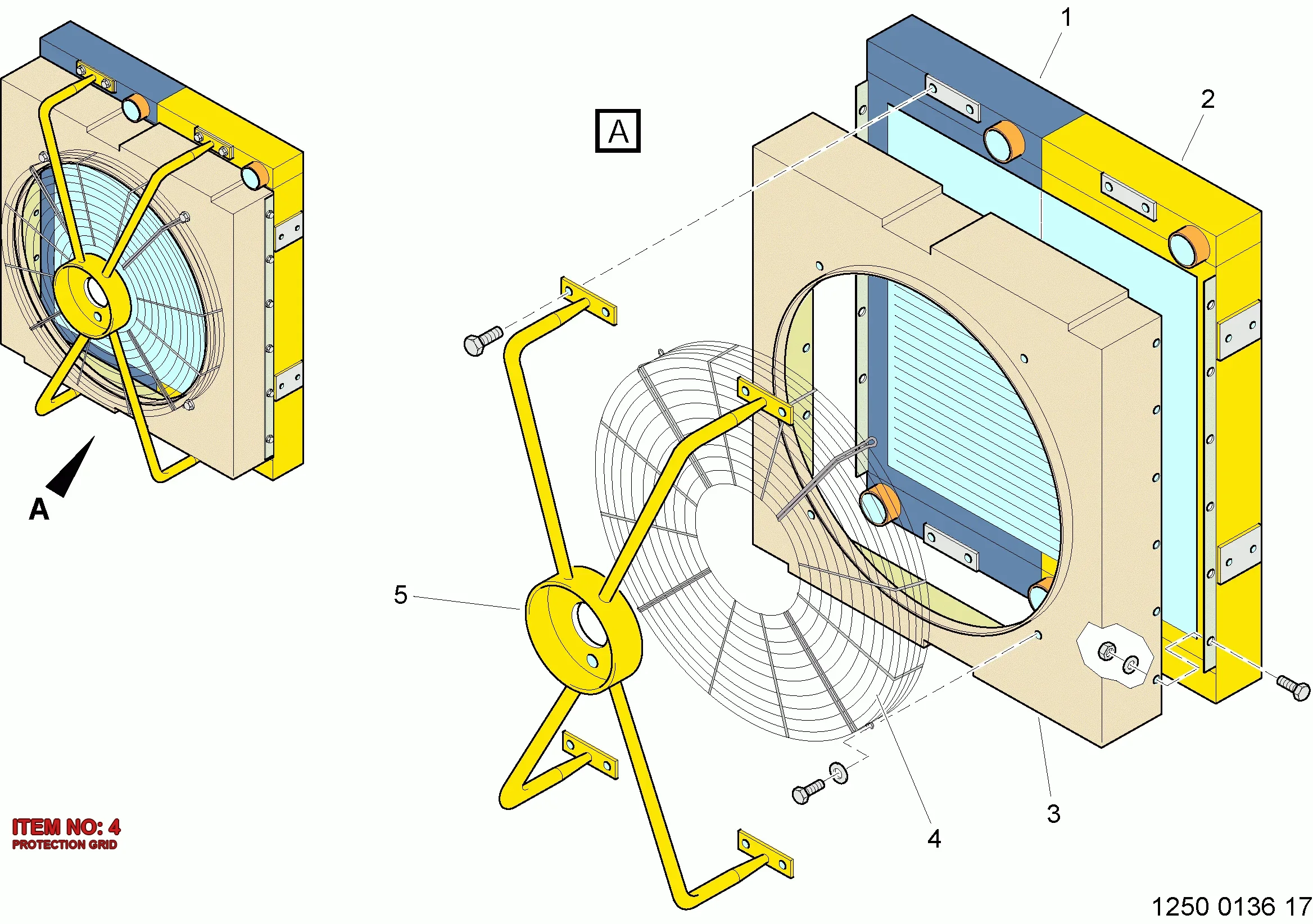 3222 1633 10 PROTECTION GRID - Technical Drawing