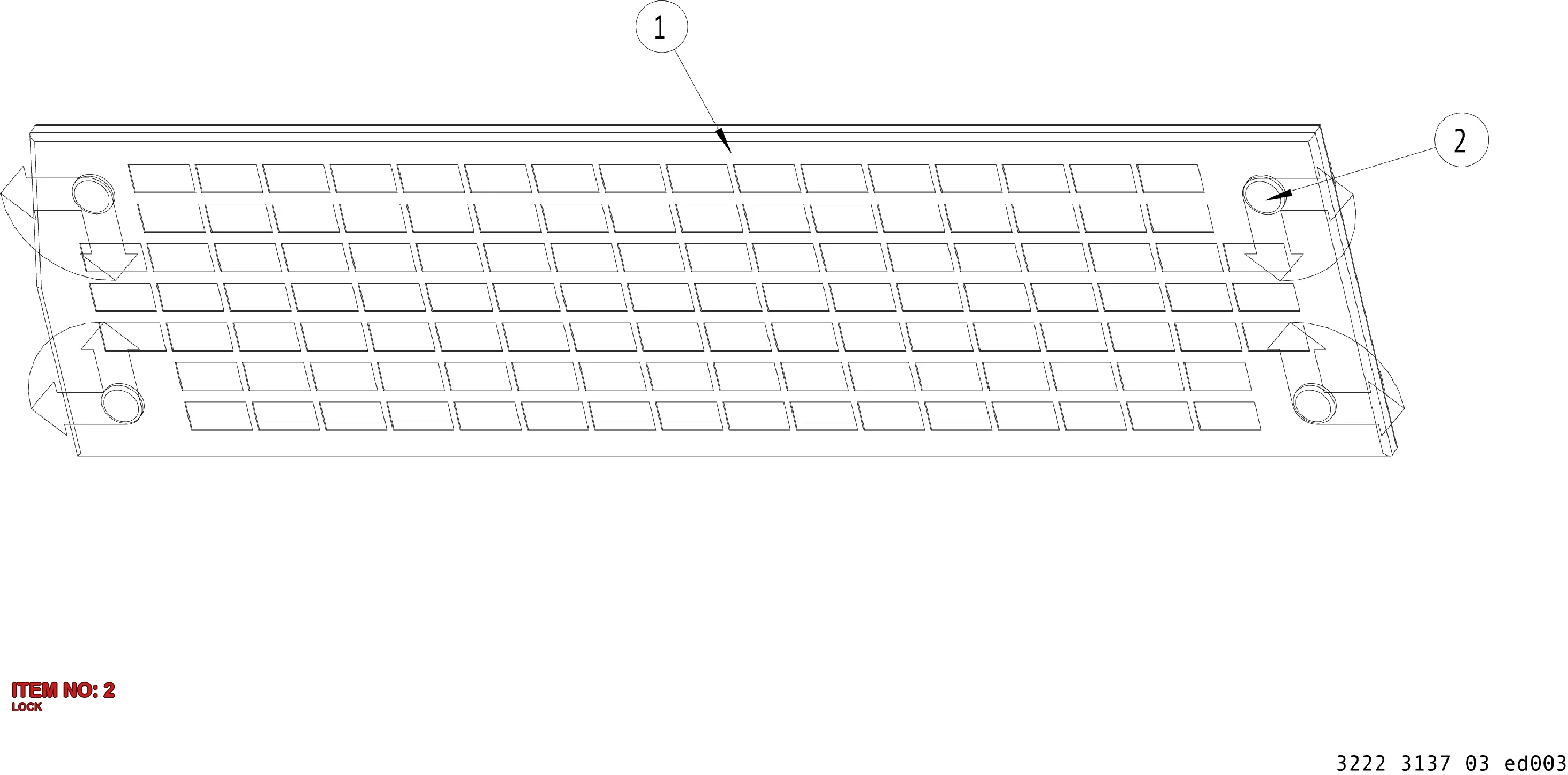 3222 1666 02 LOCK - Technical Drawing