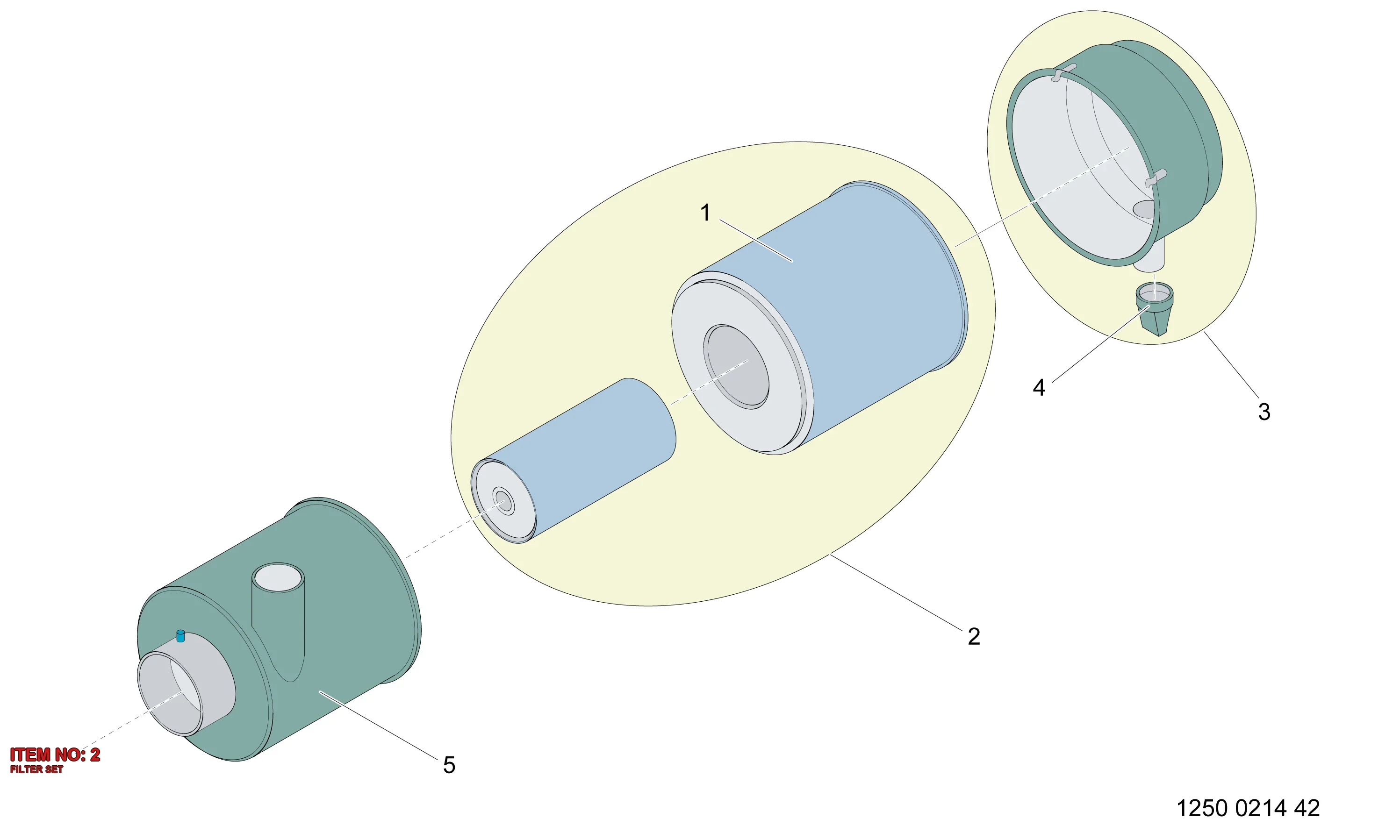 3222 1881 42 FILTER SET - Technical Drawing