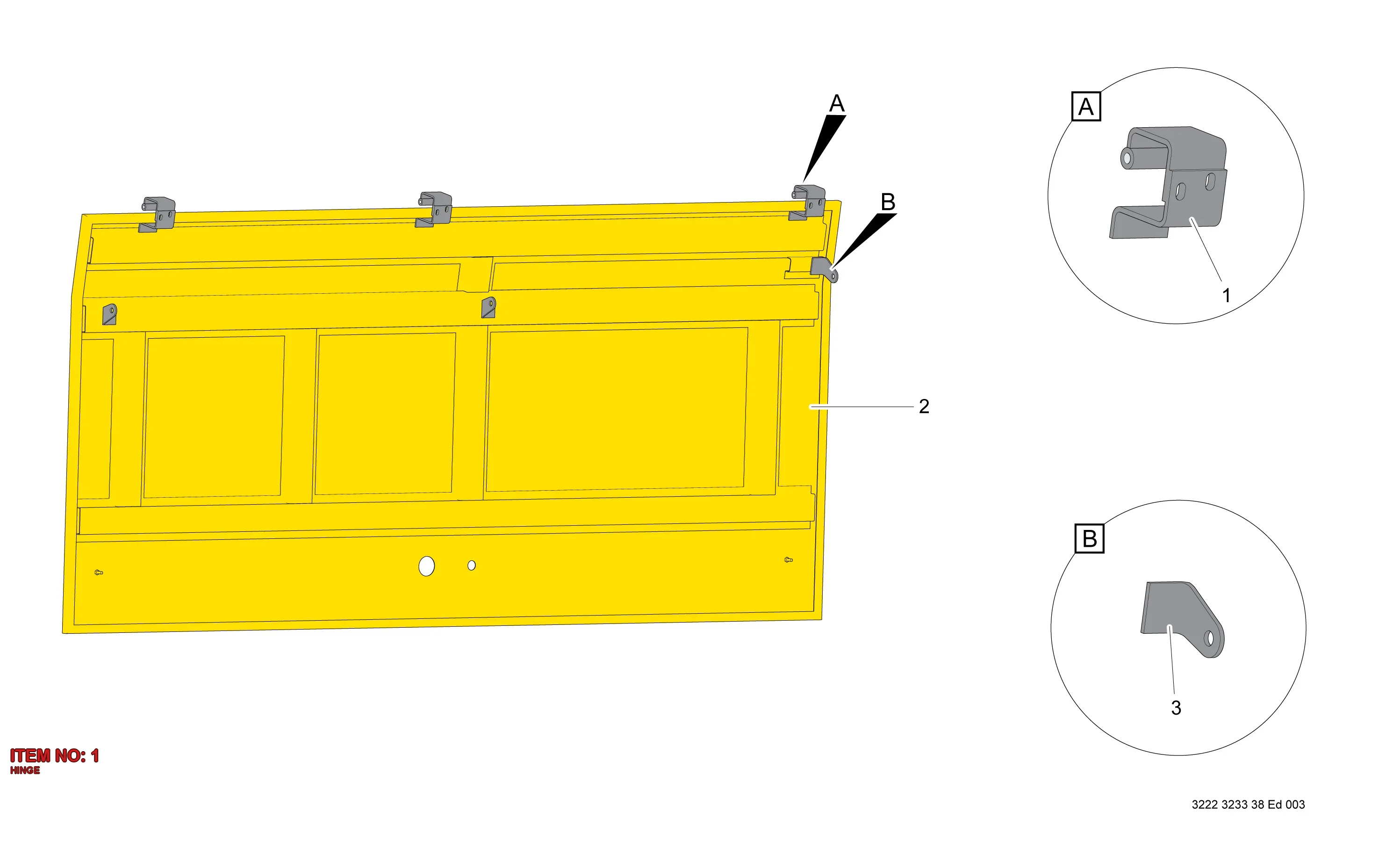 3222 2197 00 HINGE - Technical Drawing