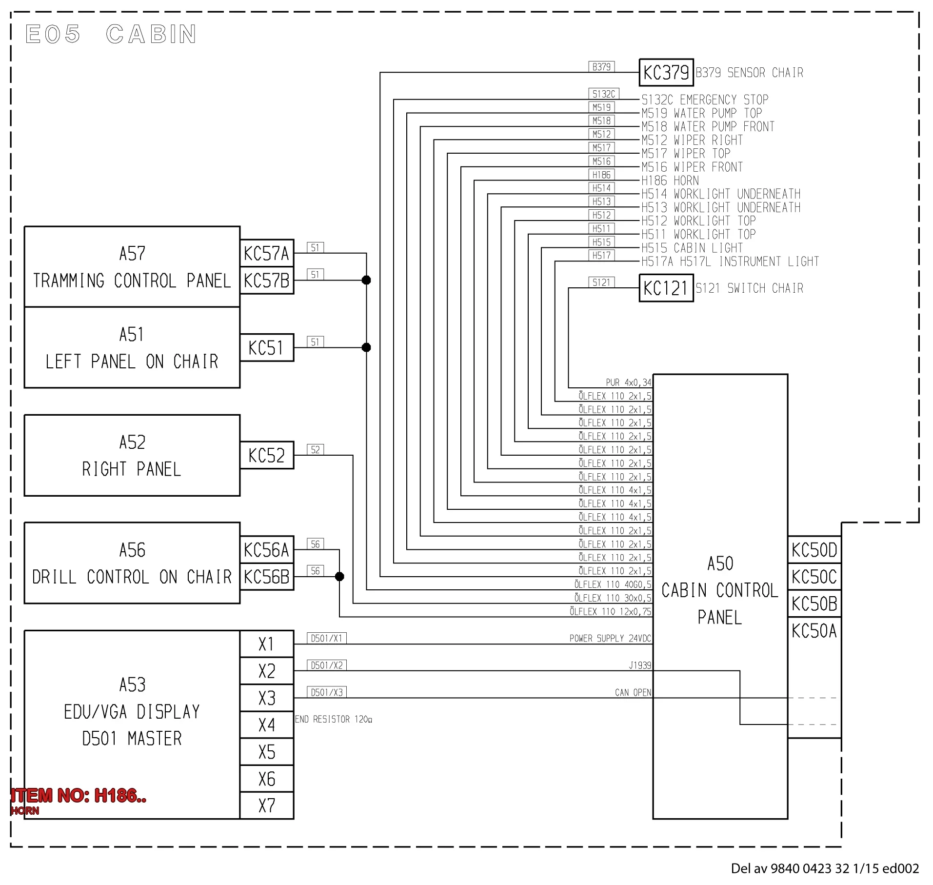 3222 2590 00 HORN - Technical Drawing