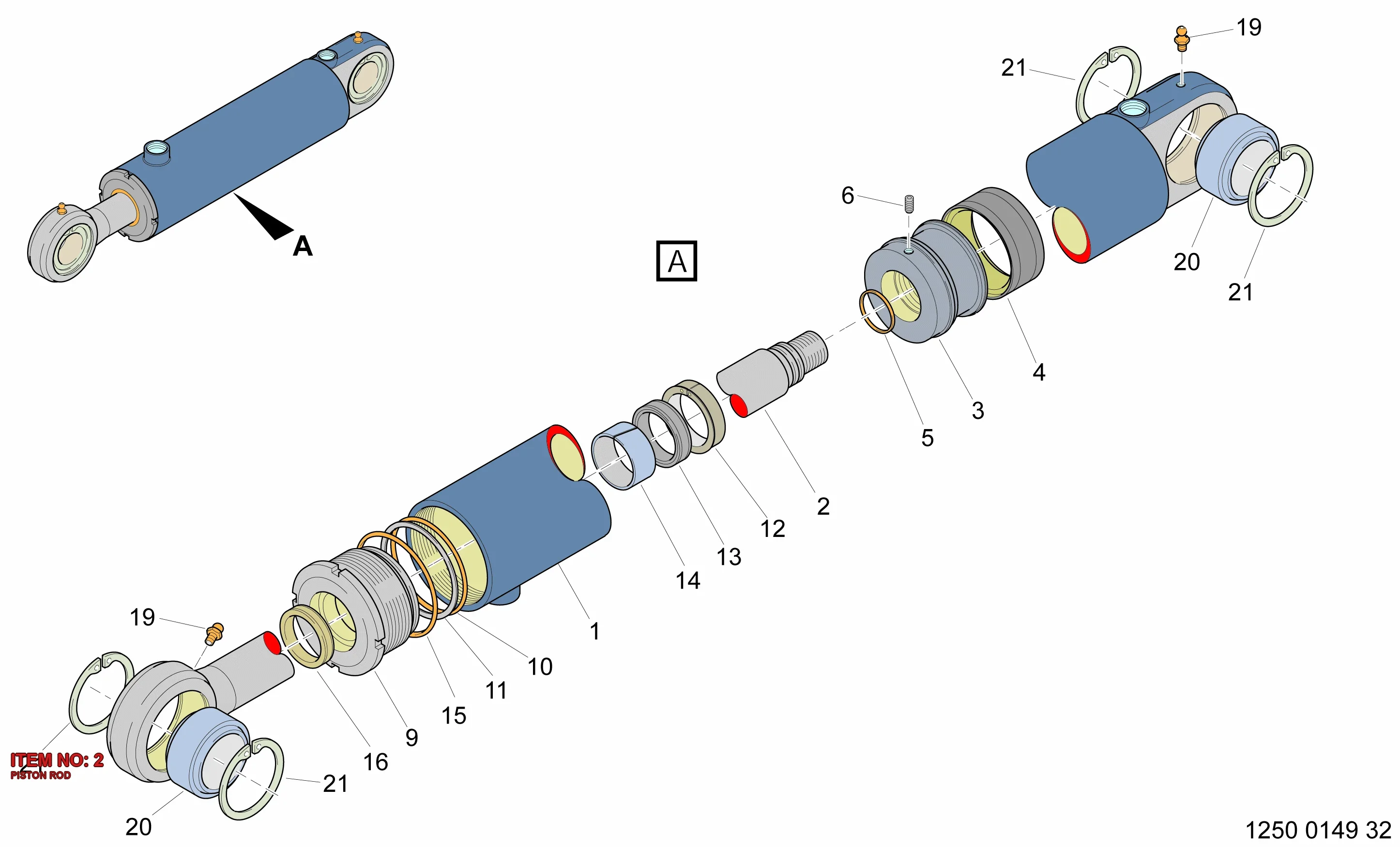3222 2900 27 PISTON ROD - Technical Drawing