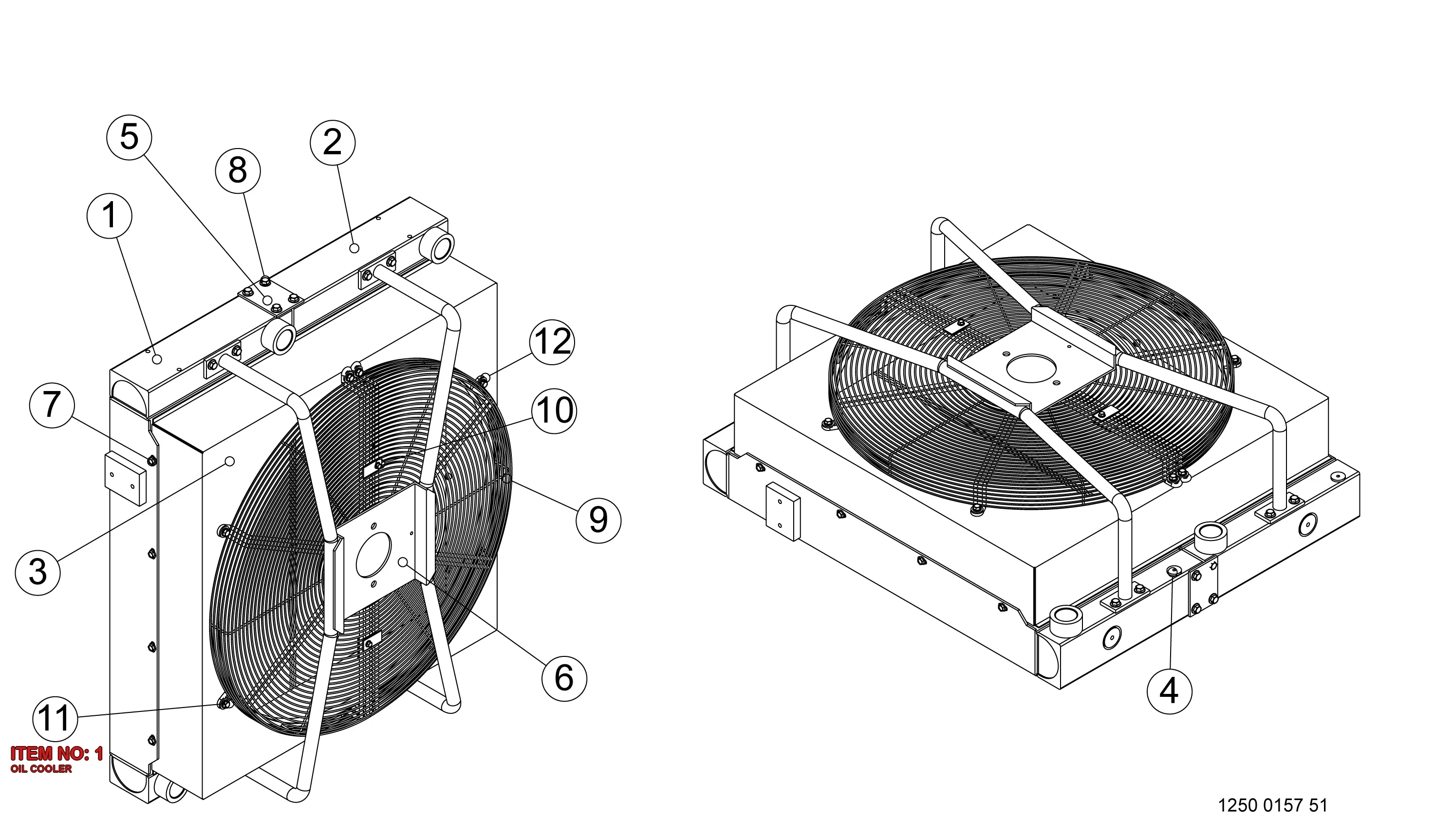 3222 2901 90 OIL COOLER - Technical Drawing