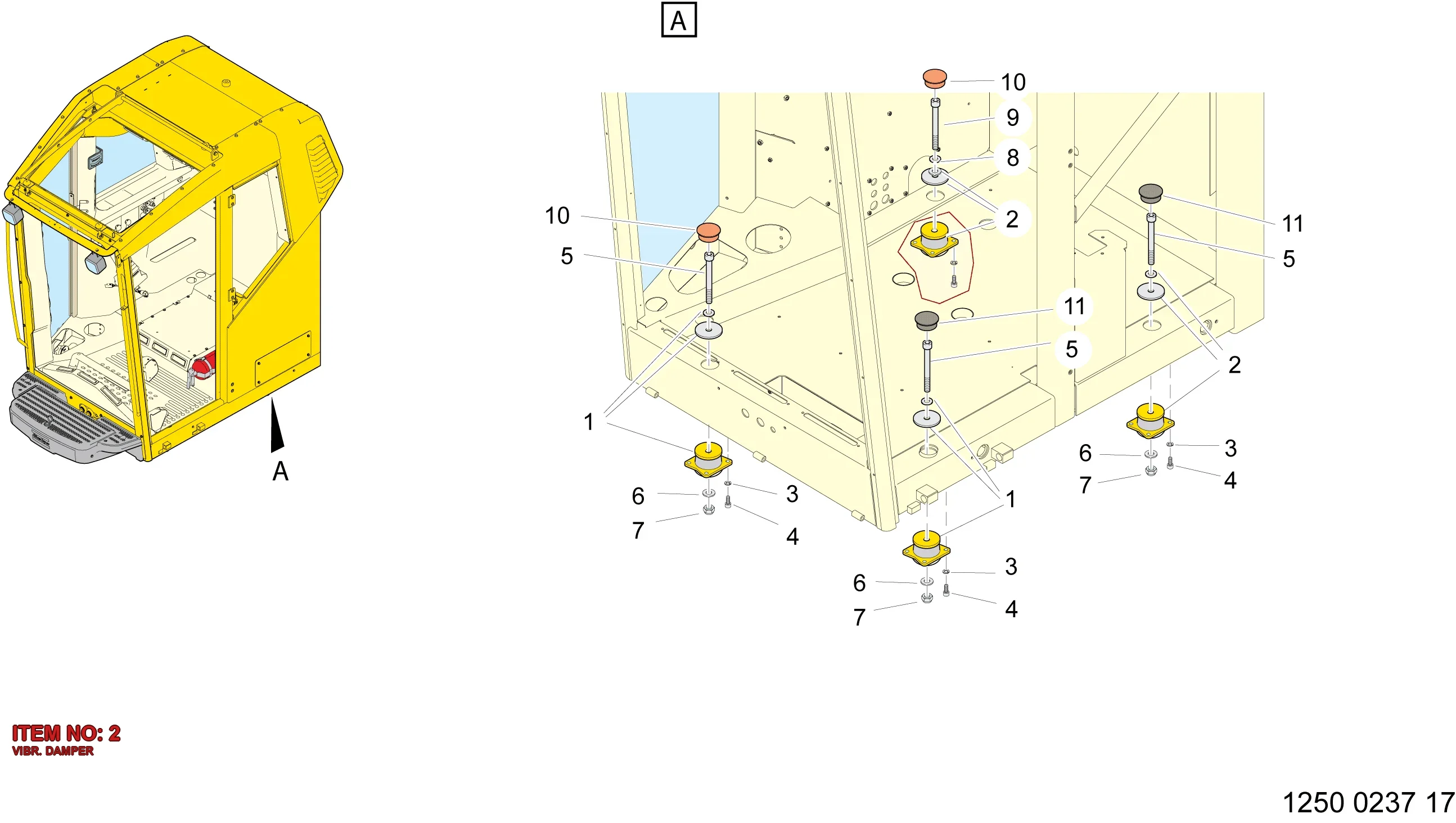 3222 3001 80 VIBR. DAMPER - Technical Drawing