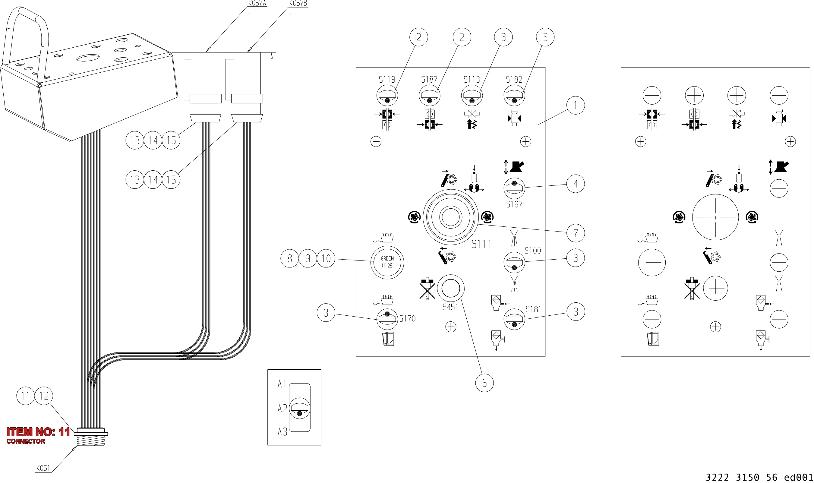 3222 3012 50 CONNECTOR - Technical Drawing