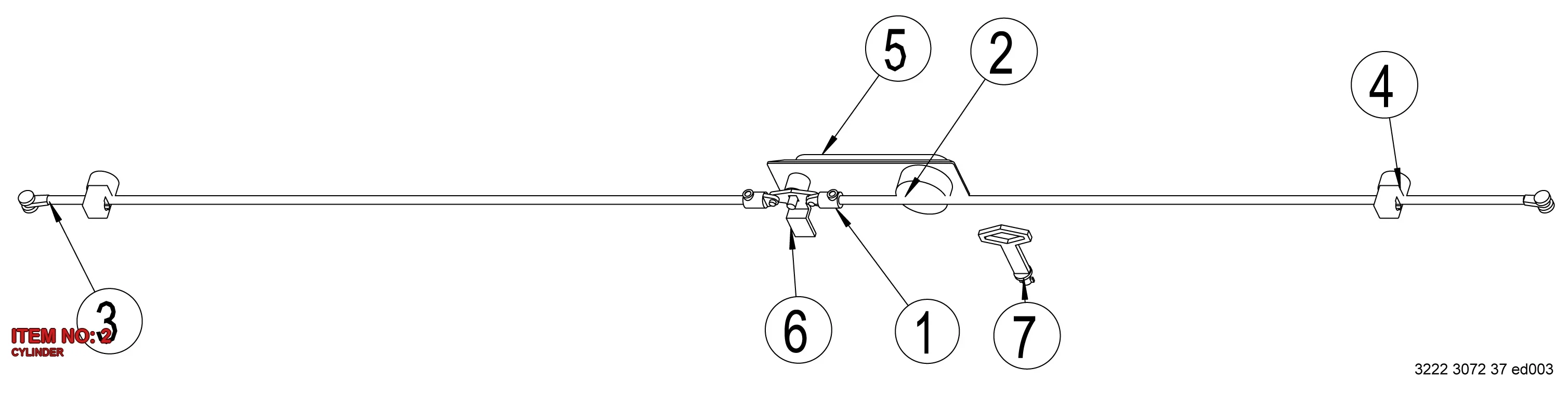 3222 3029 79 CYLINDER - Technical Drawing
