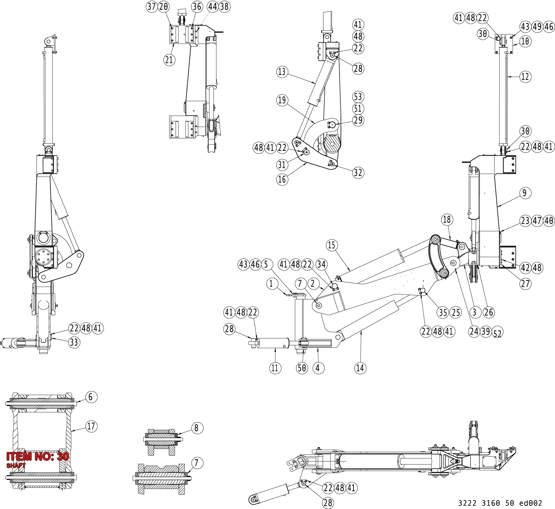 3222 3042 02 SHAFT - Technical Drawing