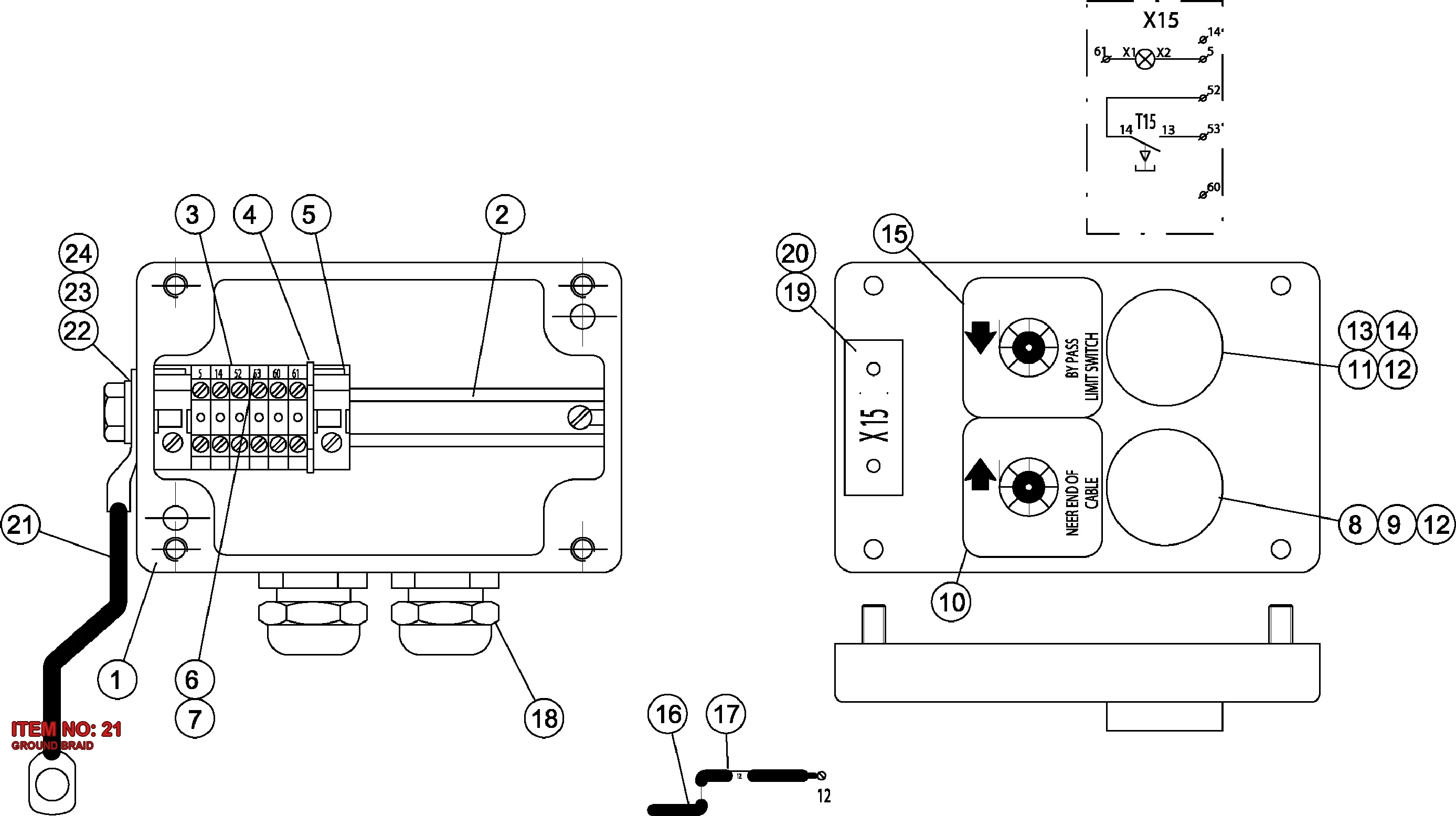 3222 3048 78 GROUND BRAID - Technical Drawing