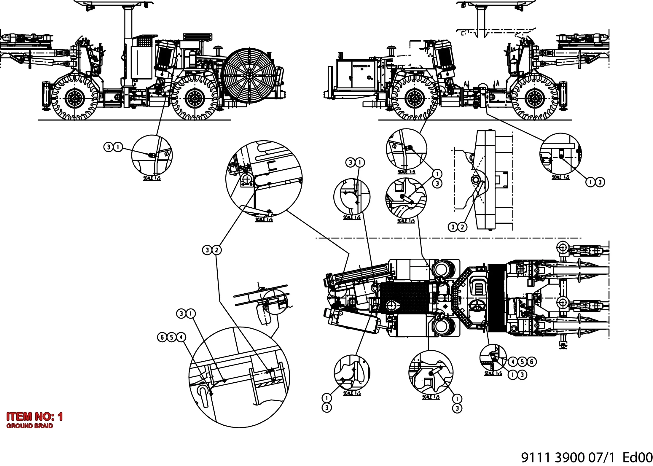 3222 3048 80 GROUND BRAID - Technical Drawing