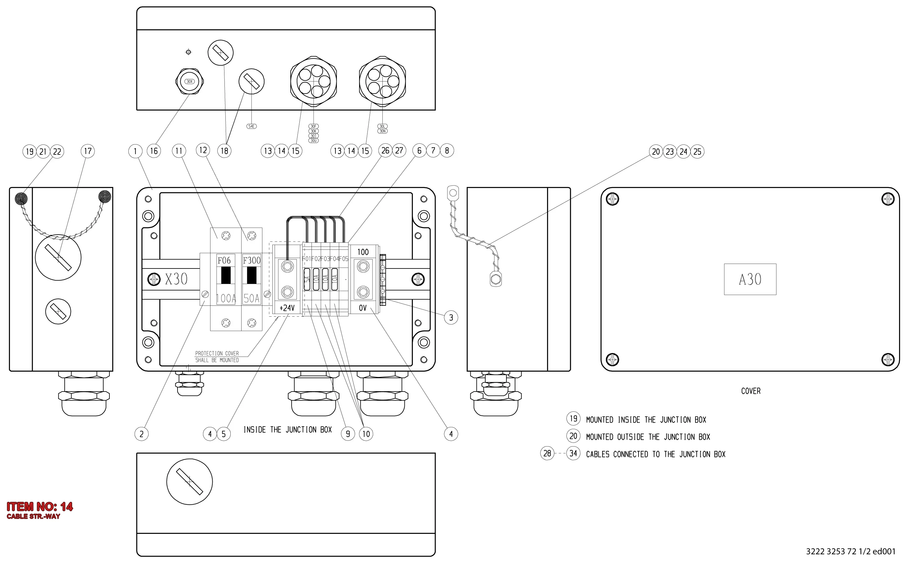 3222 3051 84 CABLE STR.-WAY - Technical Drawing