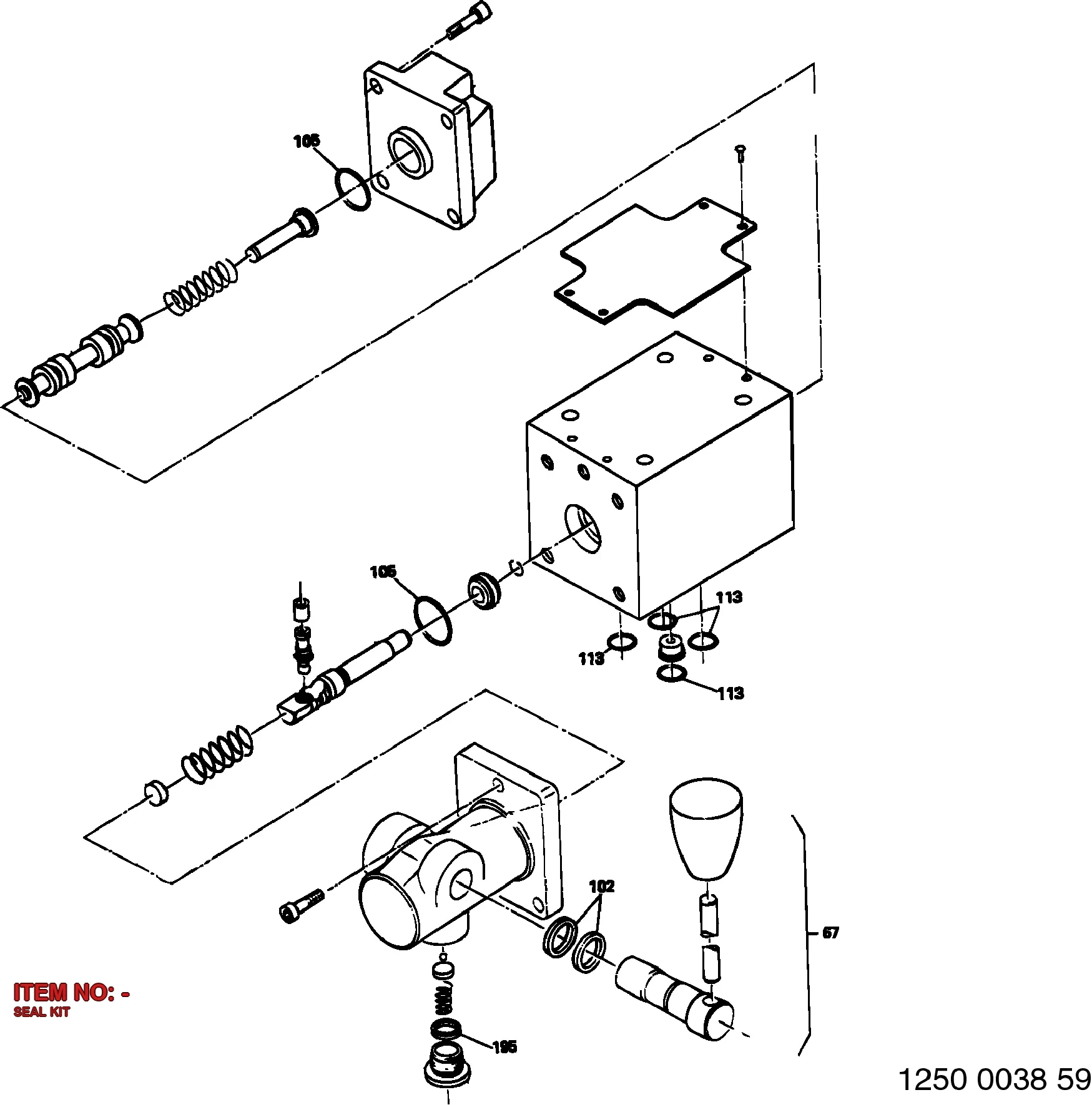 3222 3052 30 SEAL KIT - Technical Drawing